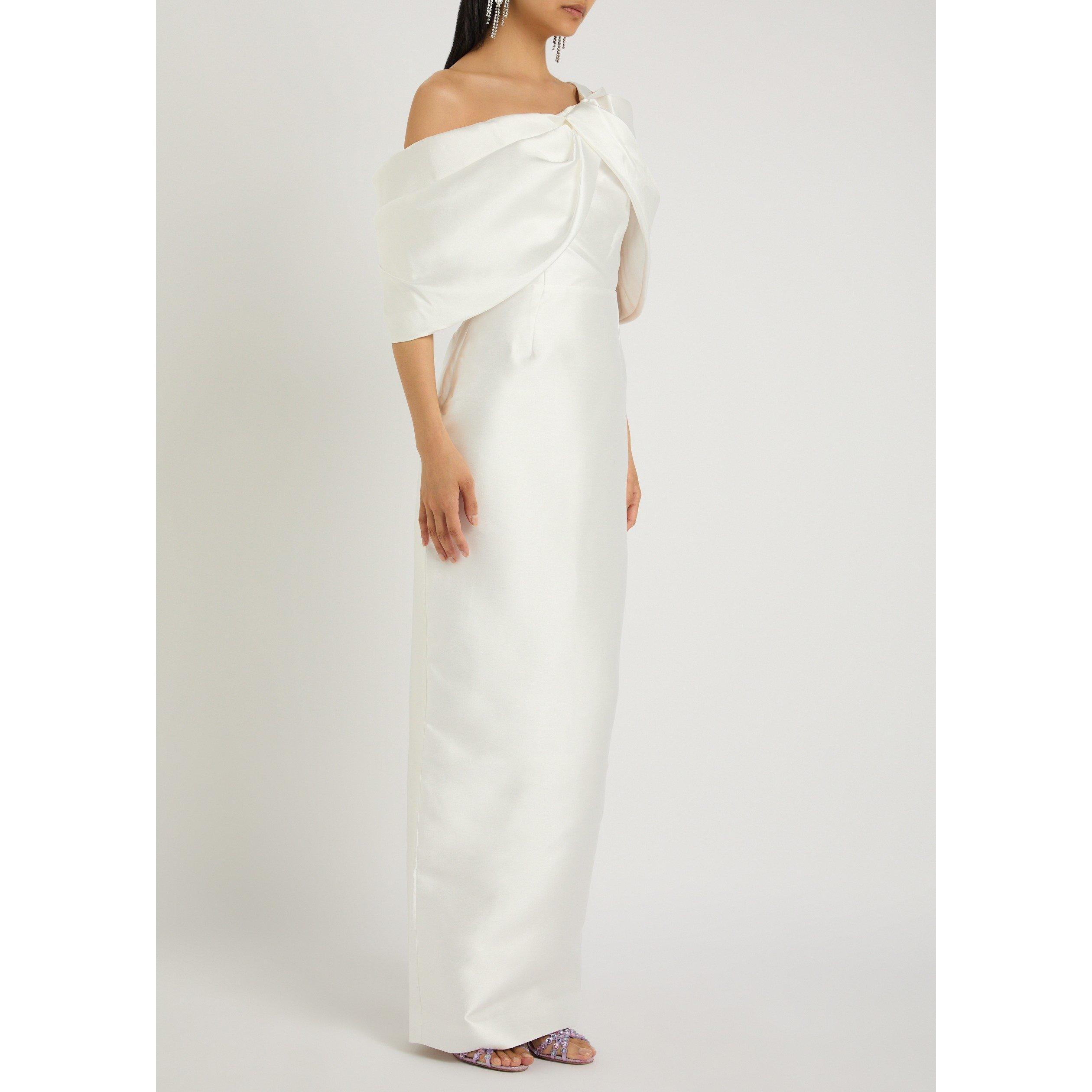 CREAM - Solace London - Women's Davina Asymmetric Maxi Dress - 2