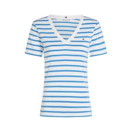 Tommy Hilfiger V Neck Striped T Shirt