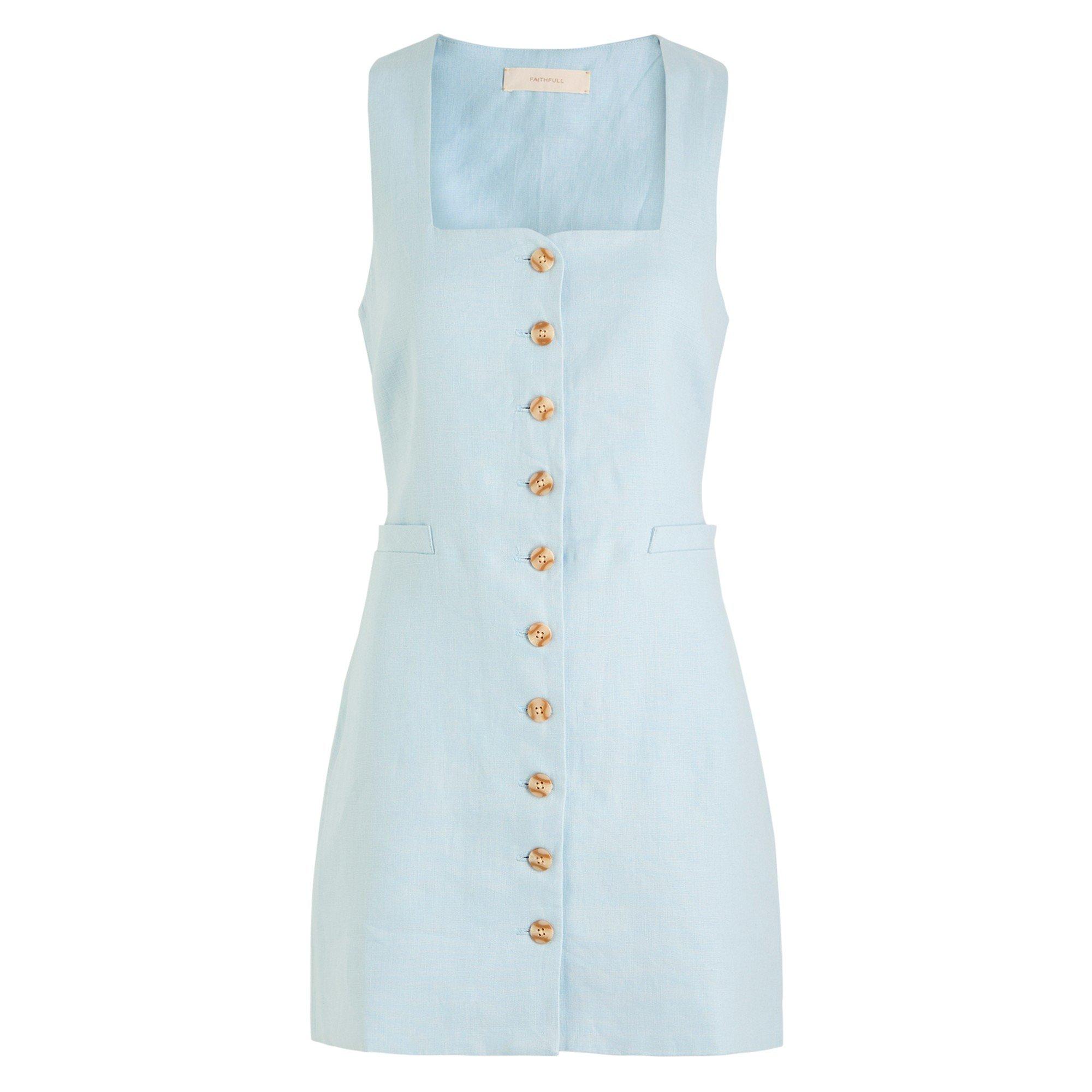 BLUE - Faithfull The Brand - MD JAQUES MINI DRESS