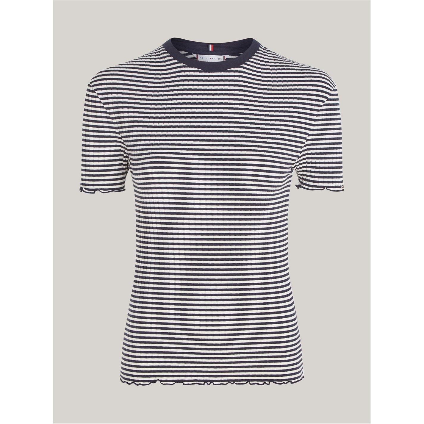 Stp Desert Sky - Tommy Hilfiger - Women's Striped Slim Fit T-Shirt - 2