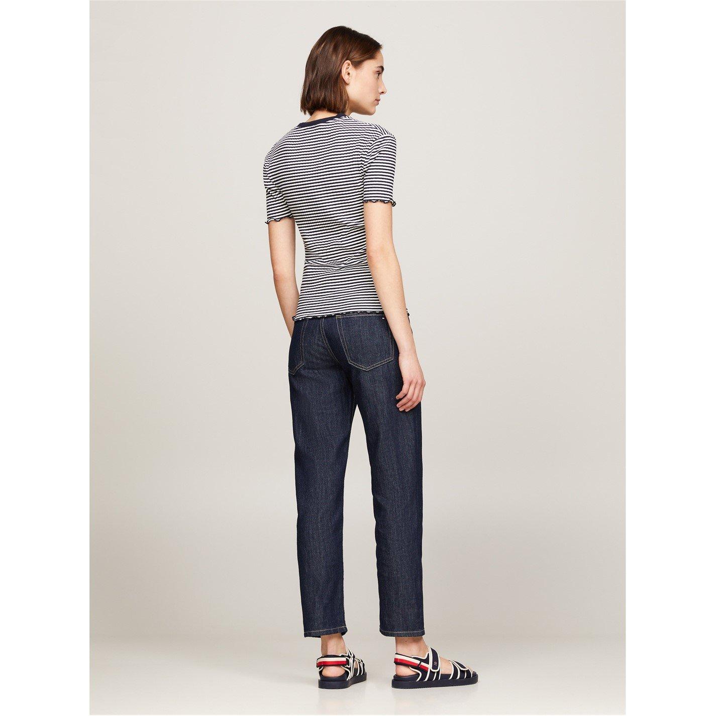 Stp Desert Sky - Tommy Hilfiger - Women's Striped Slim Fit T-Shirt - 5