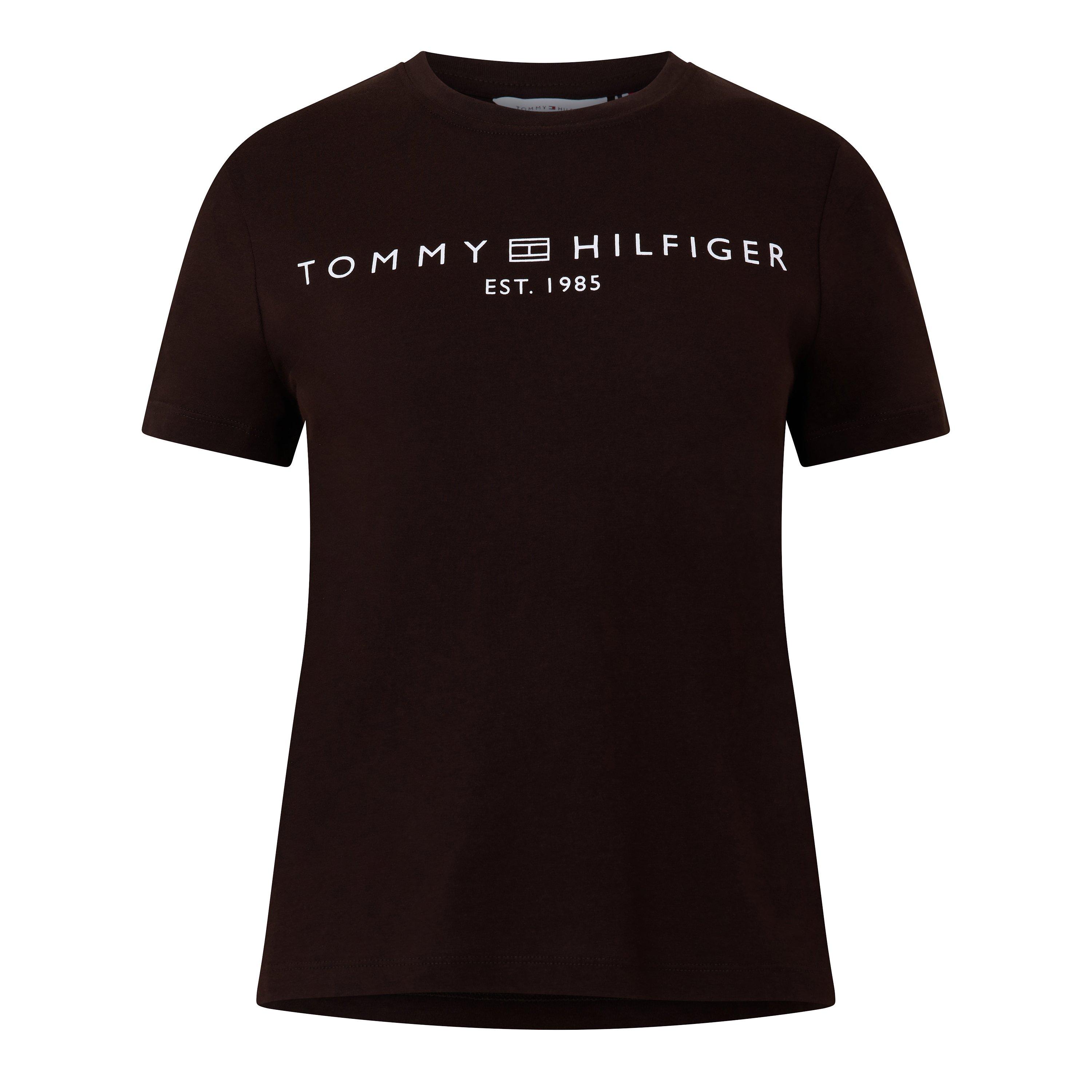 Tommy Hilfiger Women's Corp Logo T-Shirt - Chocolate - 10 (S)