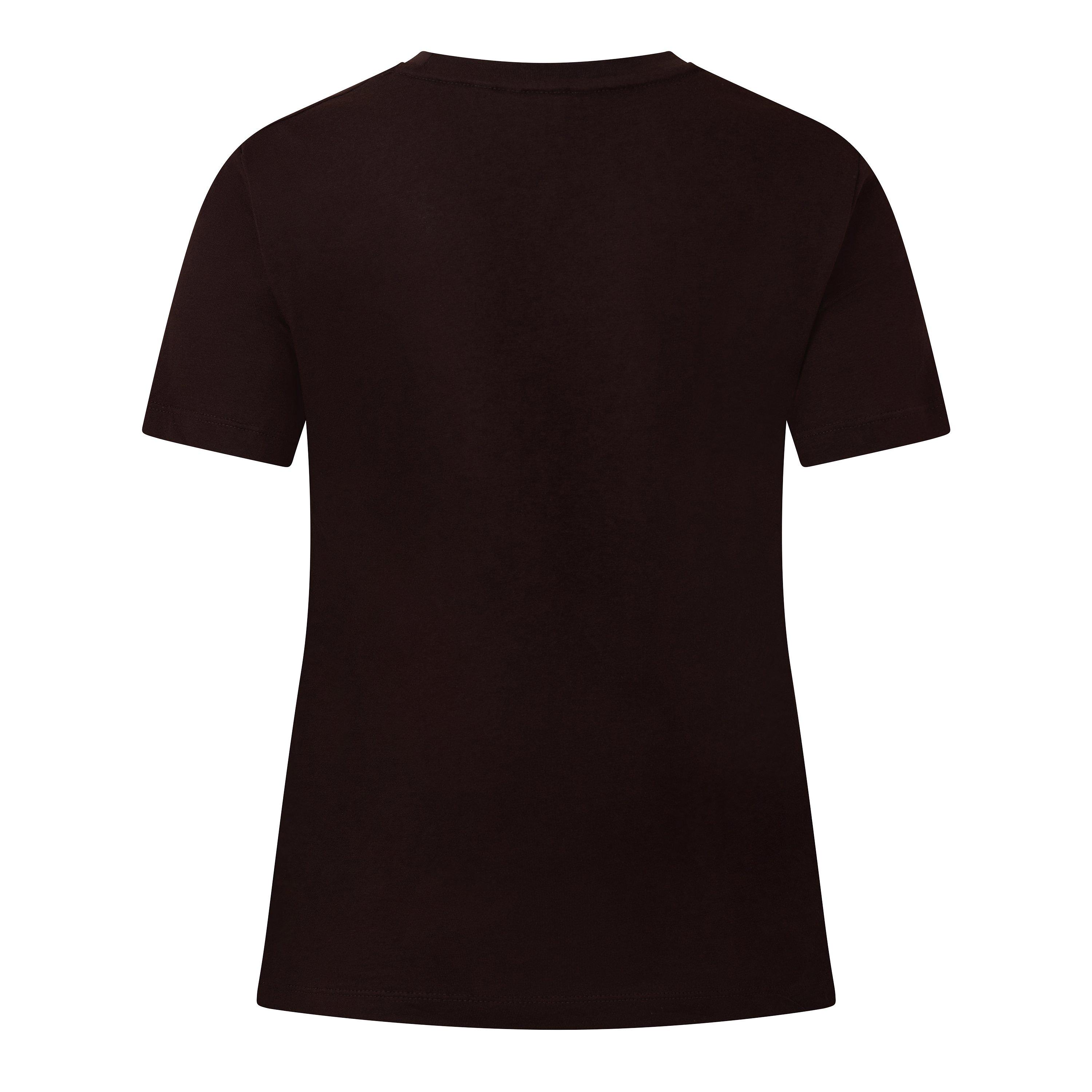 Chocolate - Tommy Hilfiger - Women's Corp Logo T-Shirt - 2