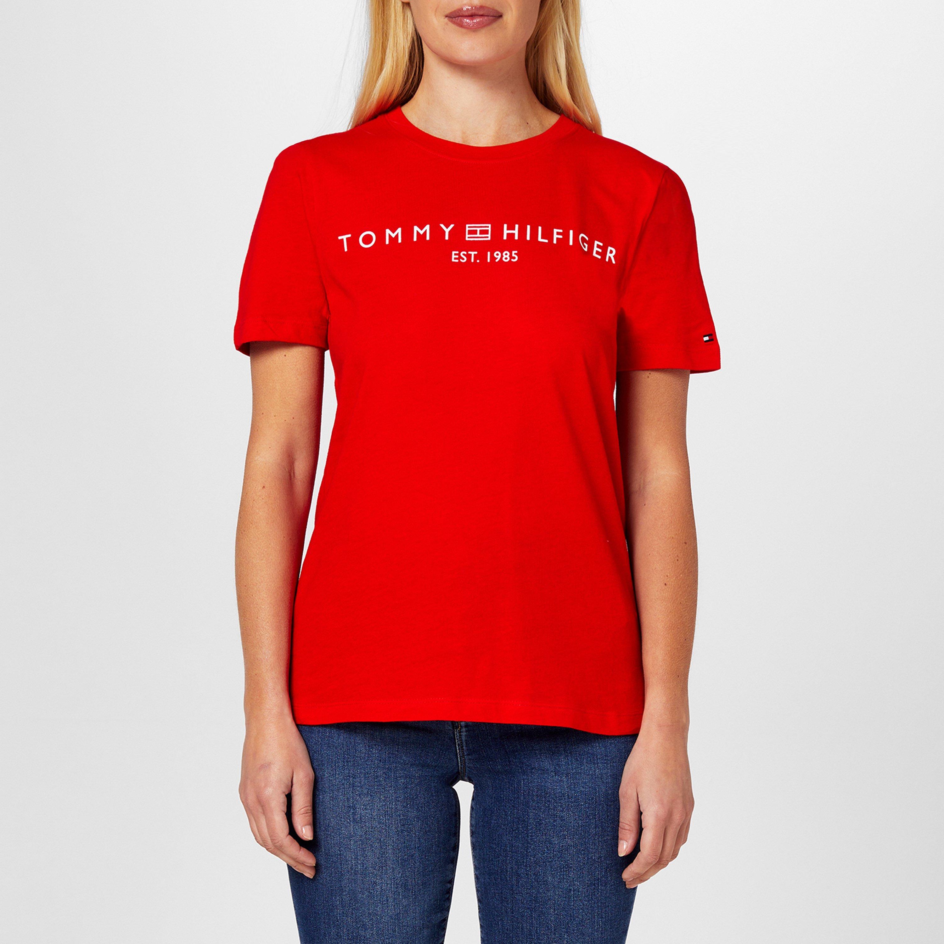 Fierce Red - Tommy Hilfiger - Women's Corp Logo T-Shirt - 1