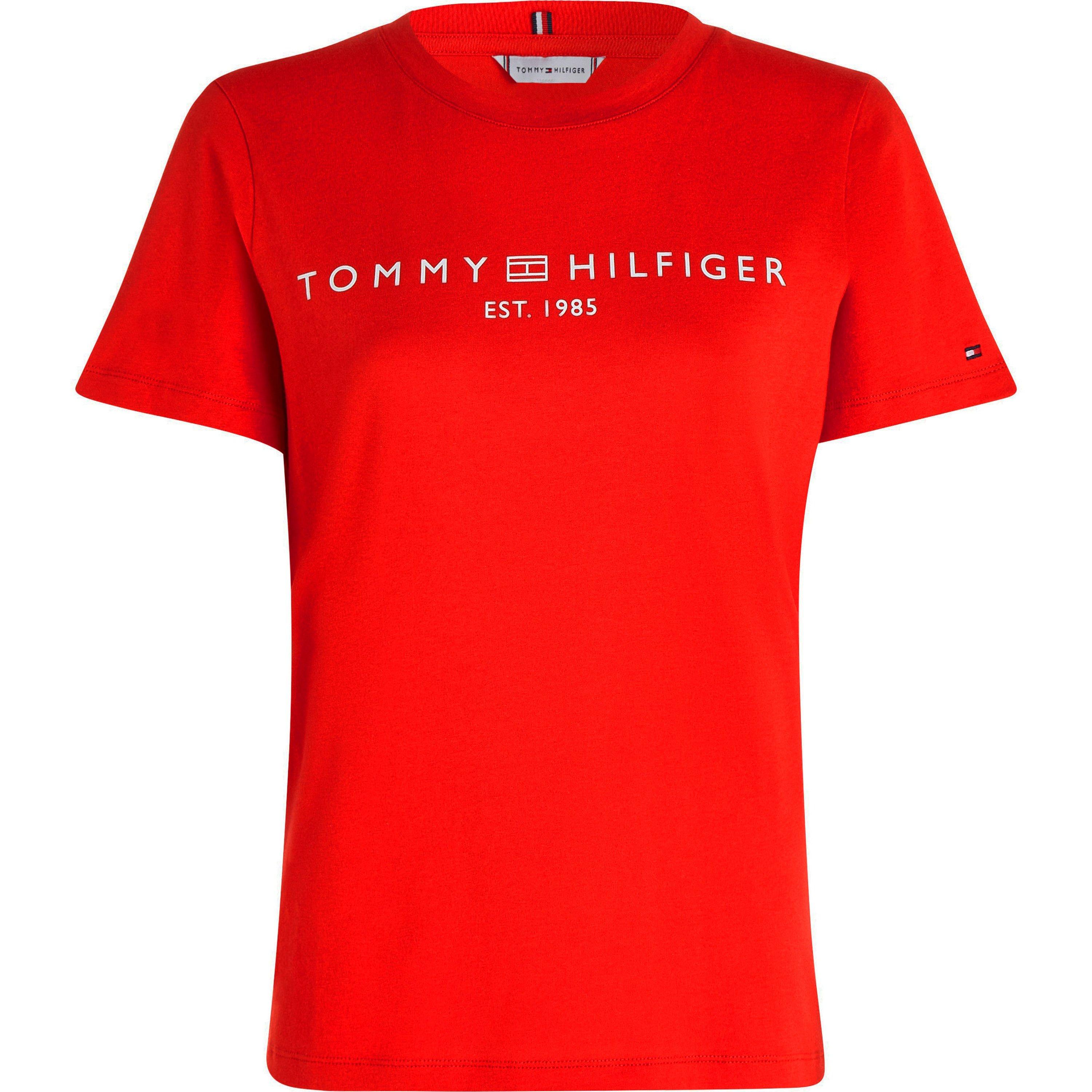 Fierce Red - Tommy Hilfiger - Women's Corp Logo Regular Fit T-Shirt - 5