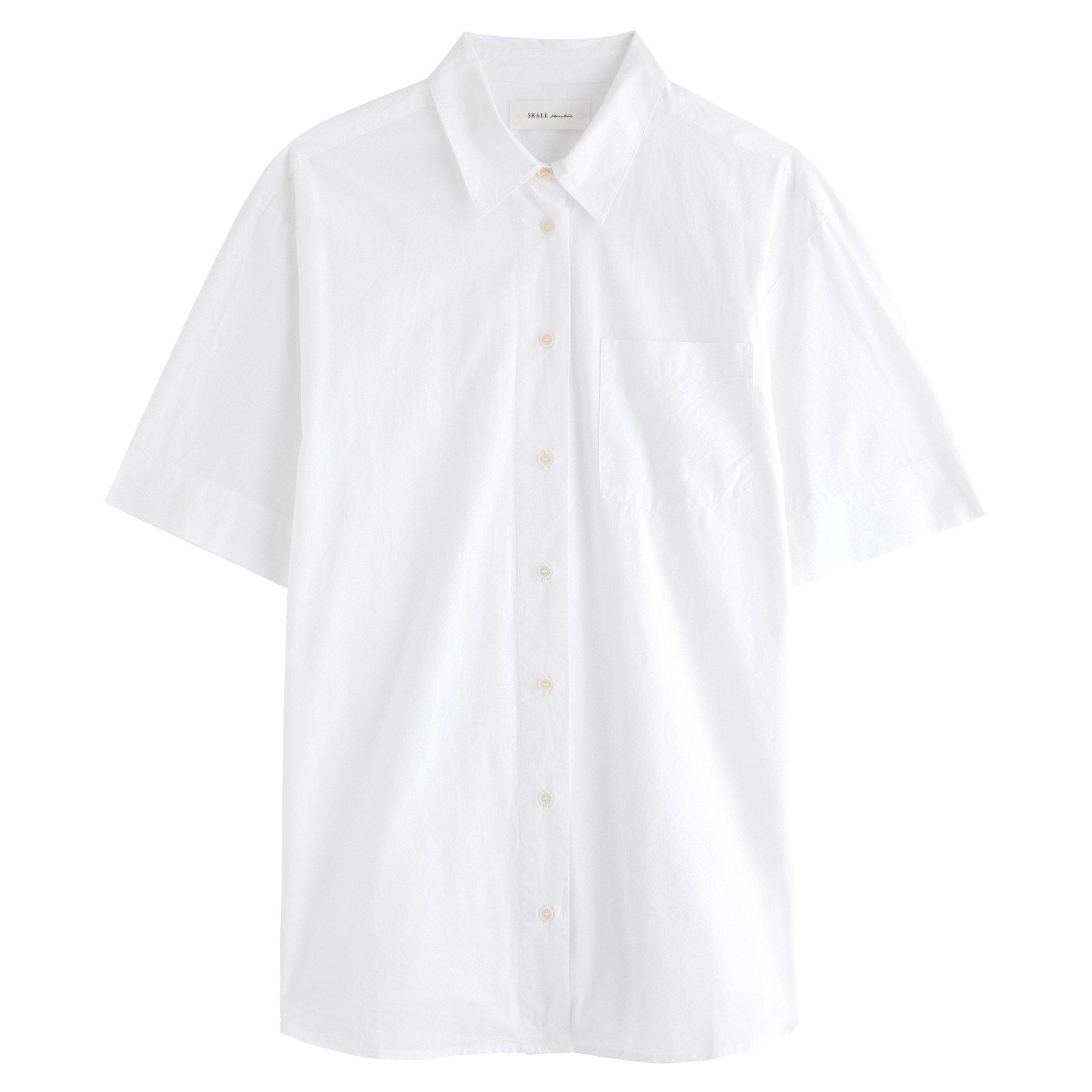 WHITE - Skall Studio - SB SS AGGIE COTTON SHIRT