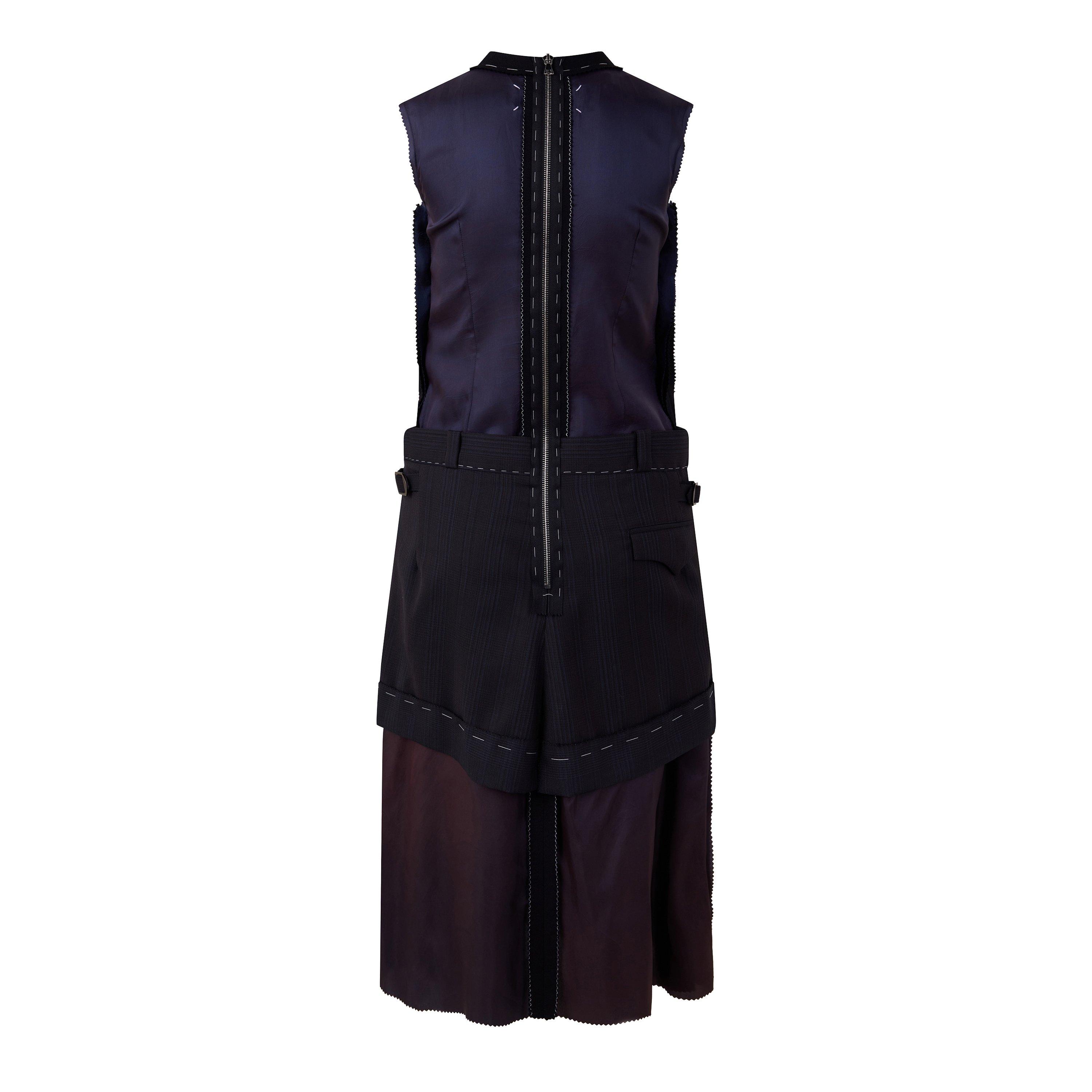 NAVY - Maison Margiela - Women's Exposed Detail Striped Strapless Maxi Dress - 2