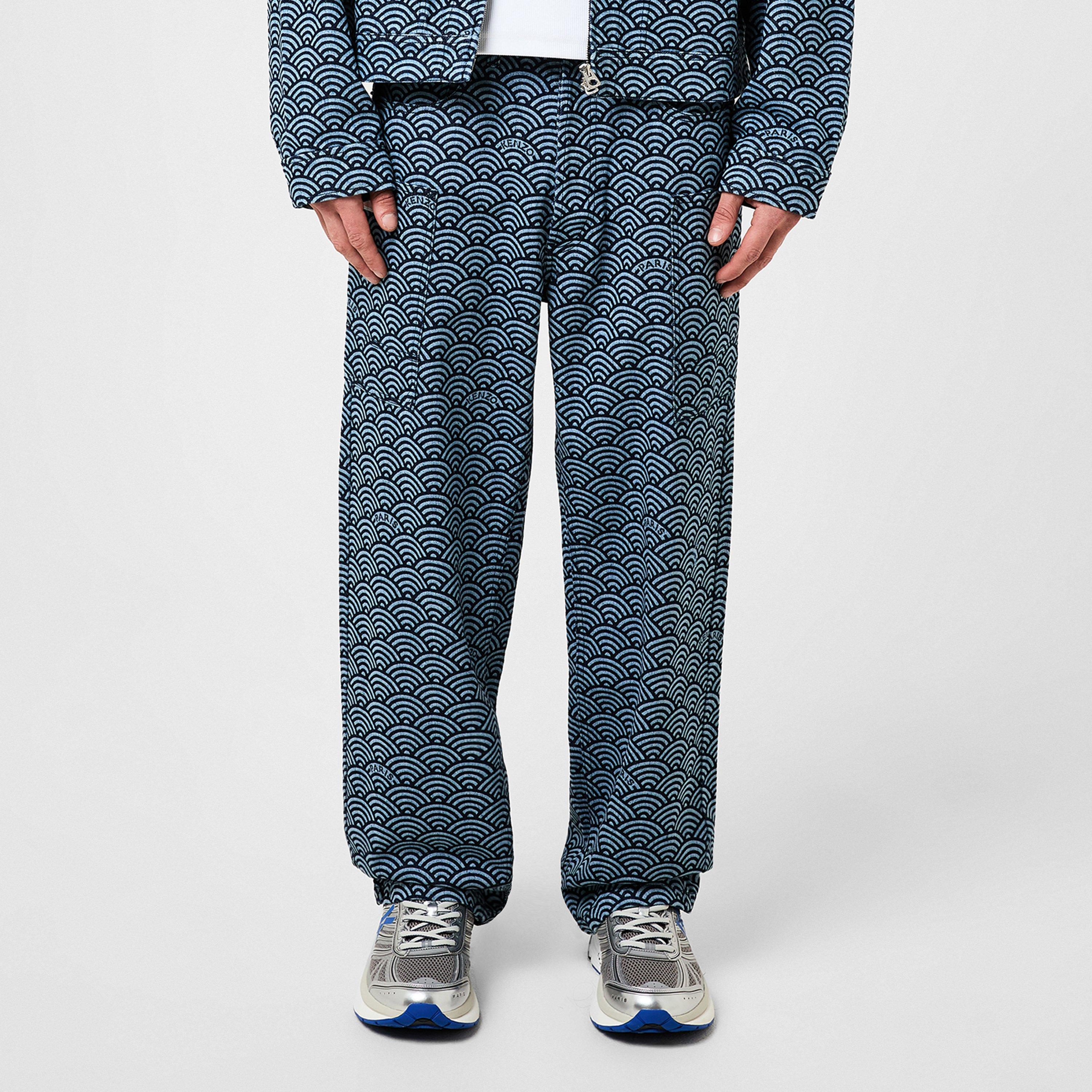 Blue Denim - Kenzo - Men's Seigaiha Straight Leg Jeans - 1