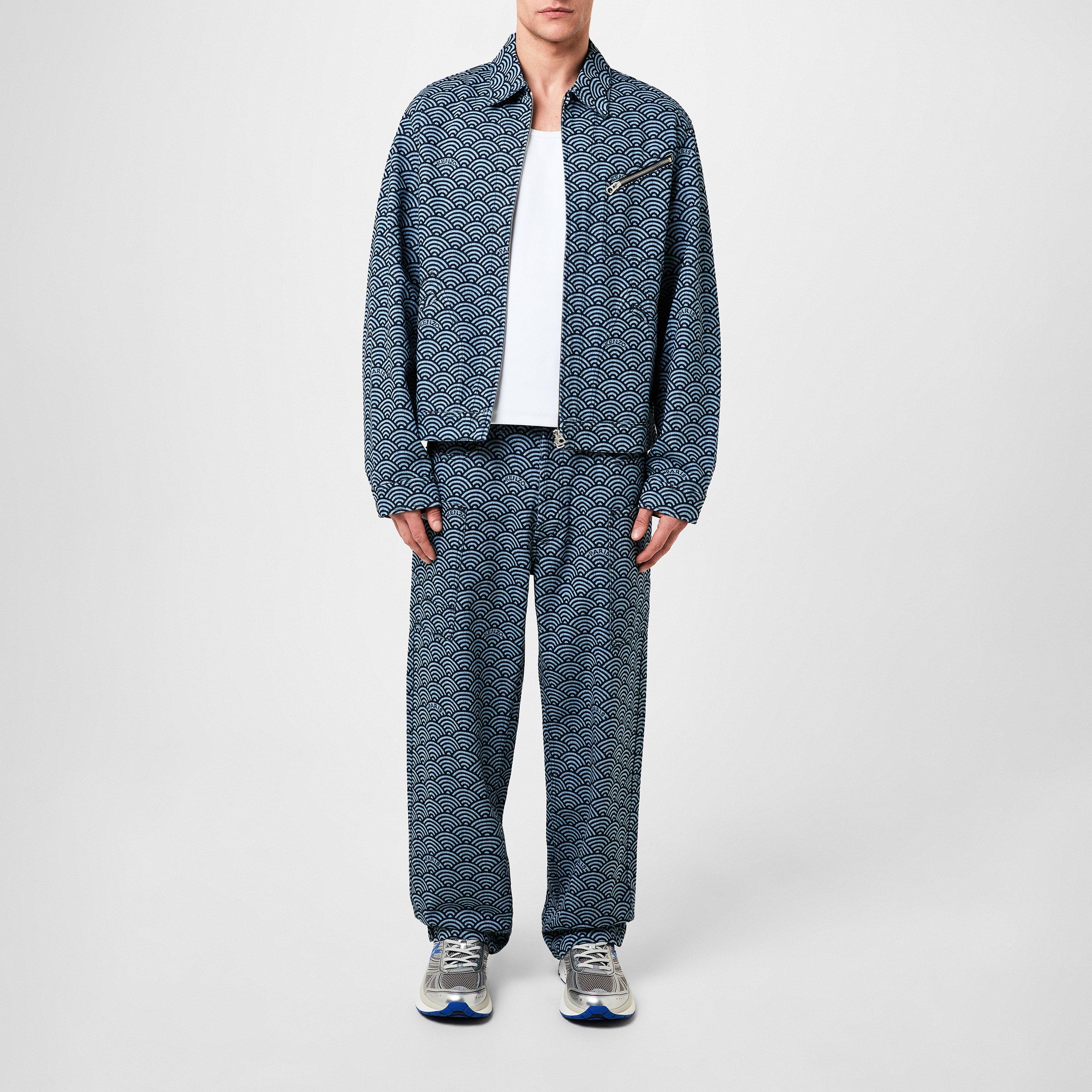 Blue Denim - Kenzo - Men's Seigaiha Straight Leg Jeans - 4