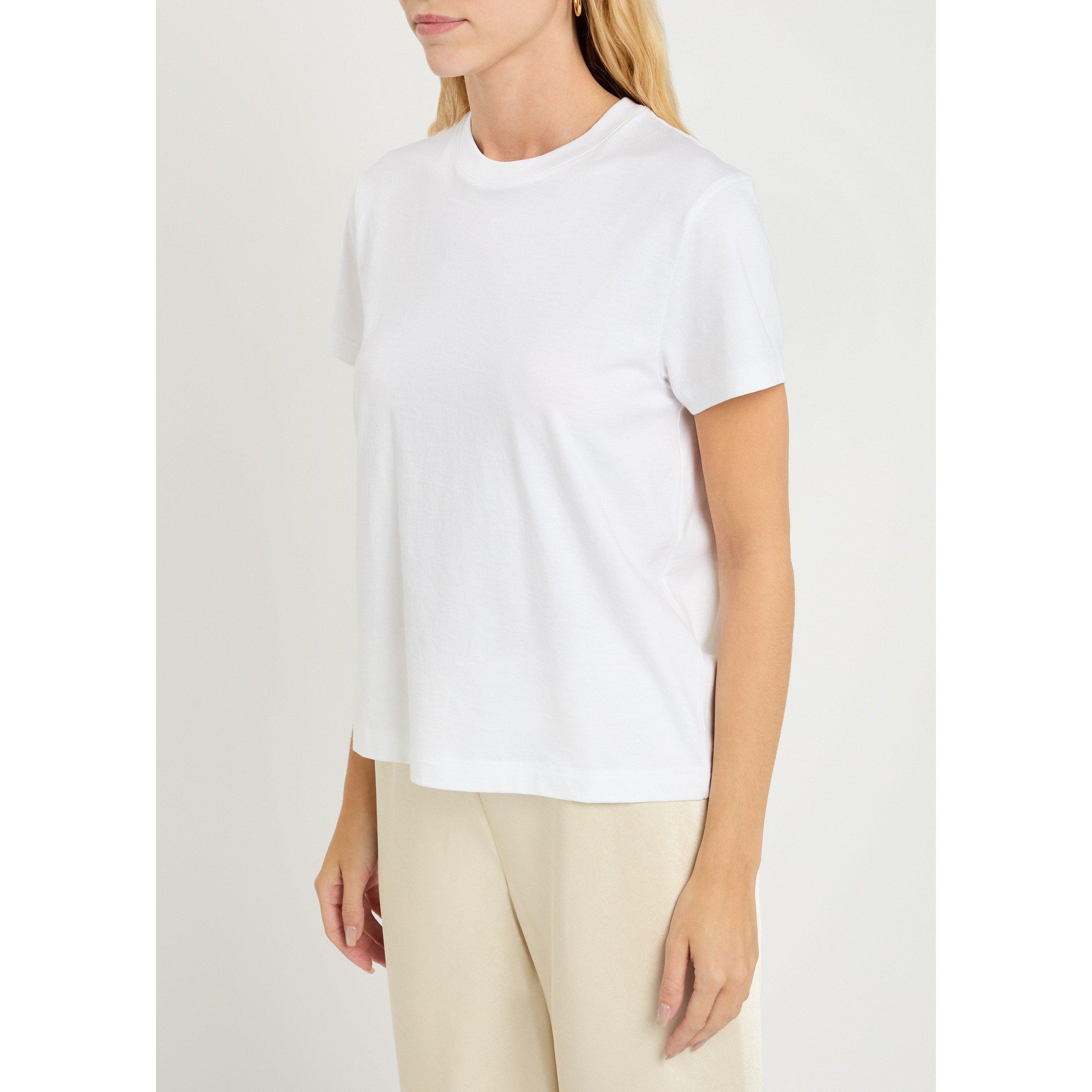 WHITE - Vince - Women's Cotton Short-Sleeve Crew-Neck T-Shirt - 2