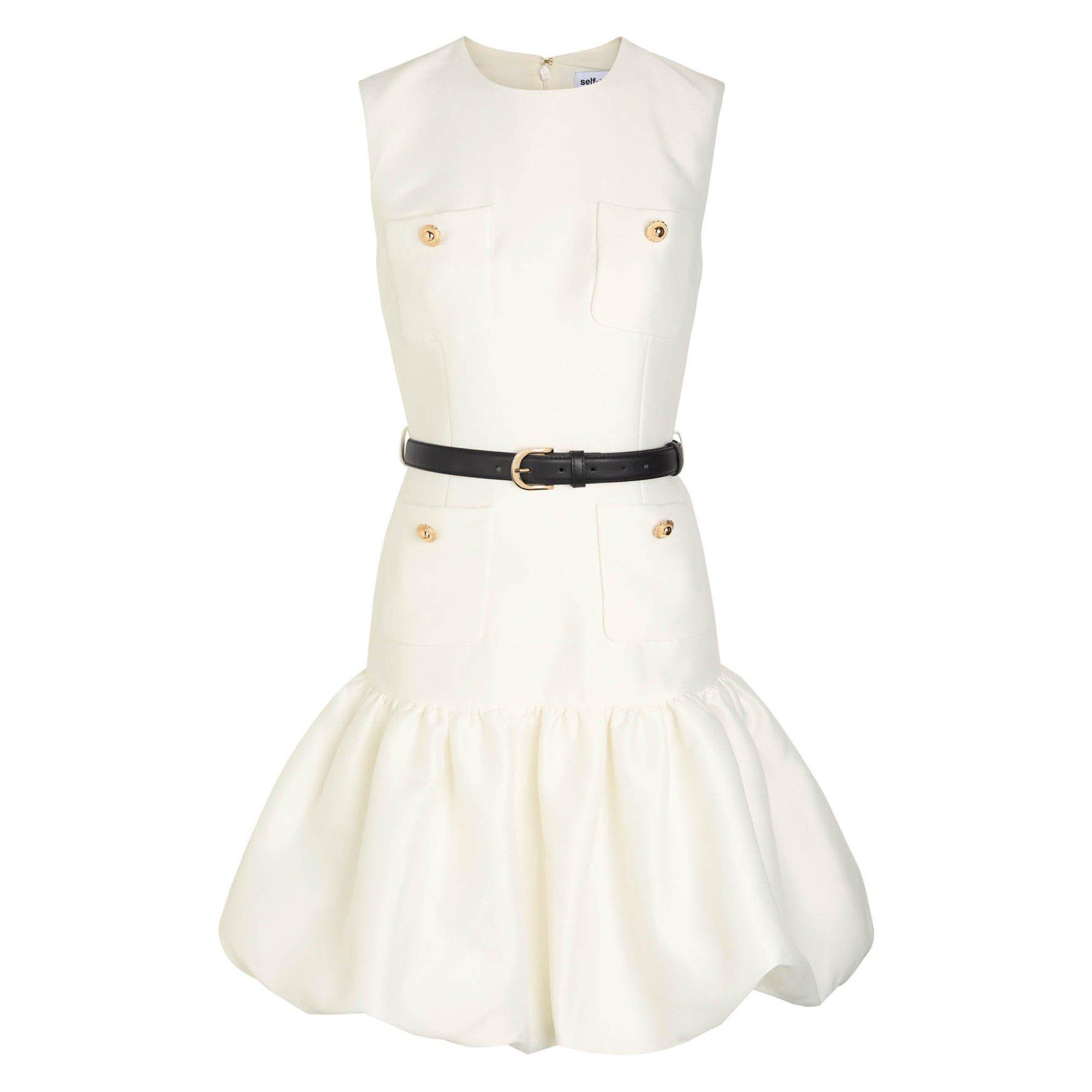CREAM - Self Portrait - SD TAFFETA MINI DRESS