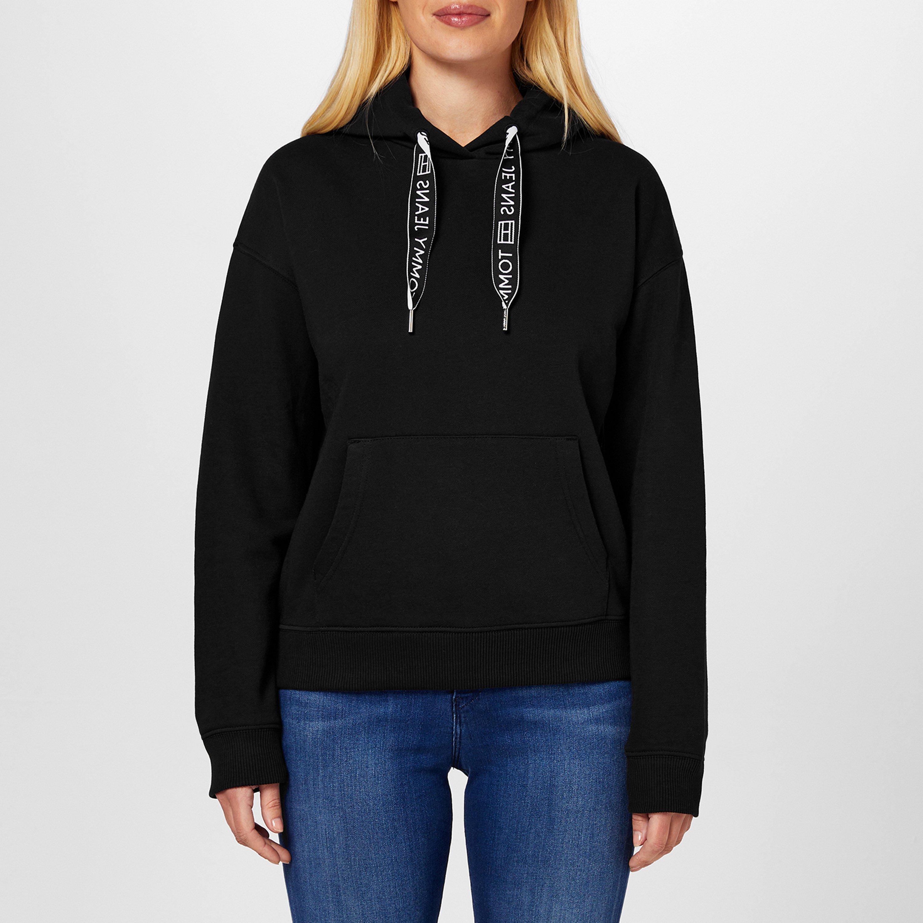 Schwarz - Tommy Jeans - Women's Logo Hoodie - 1