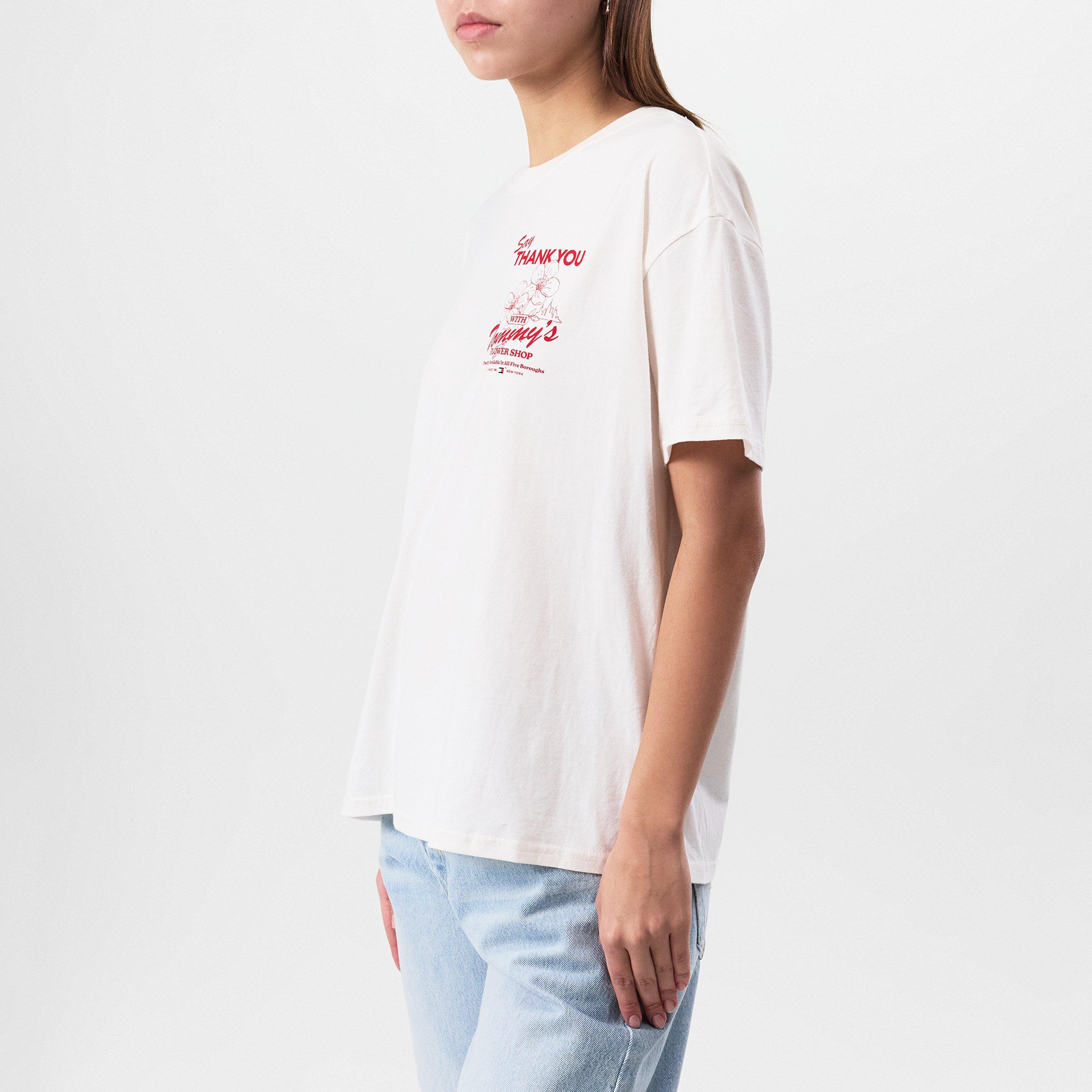 Ancient White - Tommy Jeans - Women's Oversized Graphic T-Shirt - 2