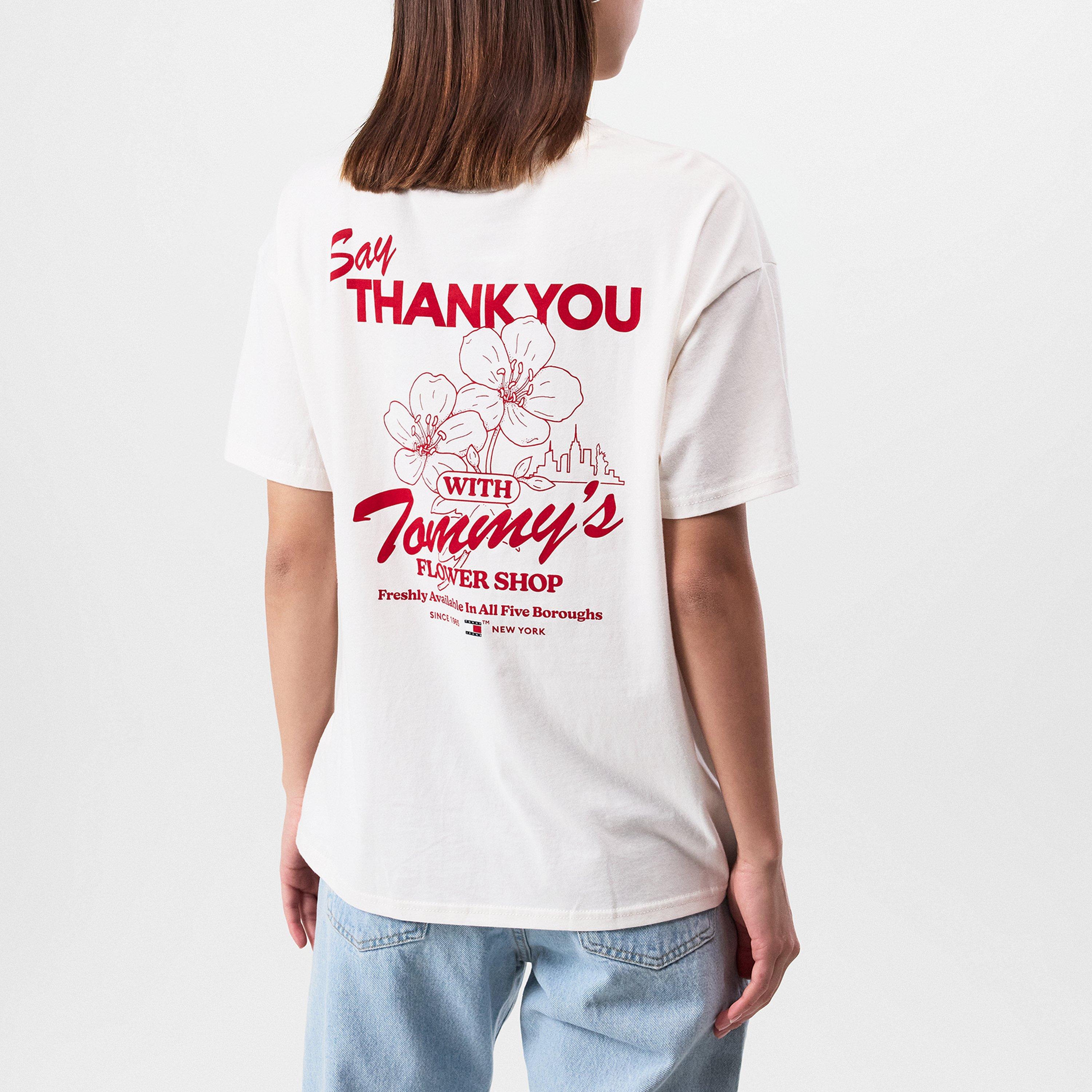 Ancient White - Tommy Jeans - Women's Oversized Graphic T-Shirt - 3