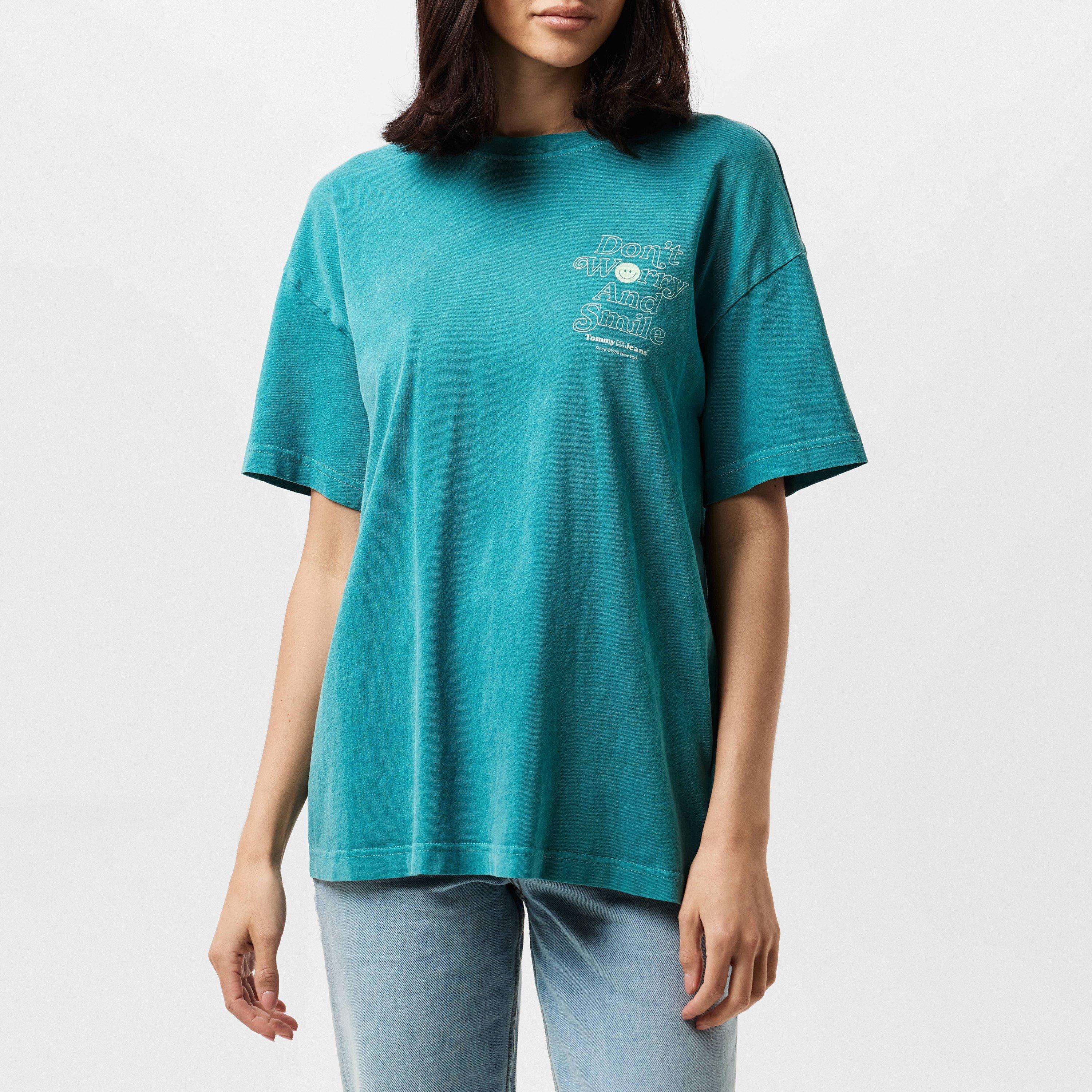 Azul intemporal - Tommy Jeans - Women's Oversized Graphic T-Shirt - 3