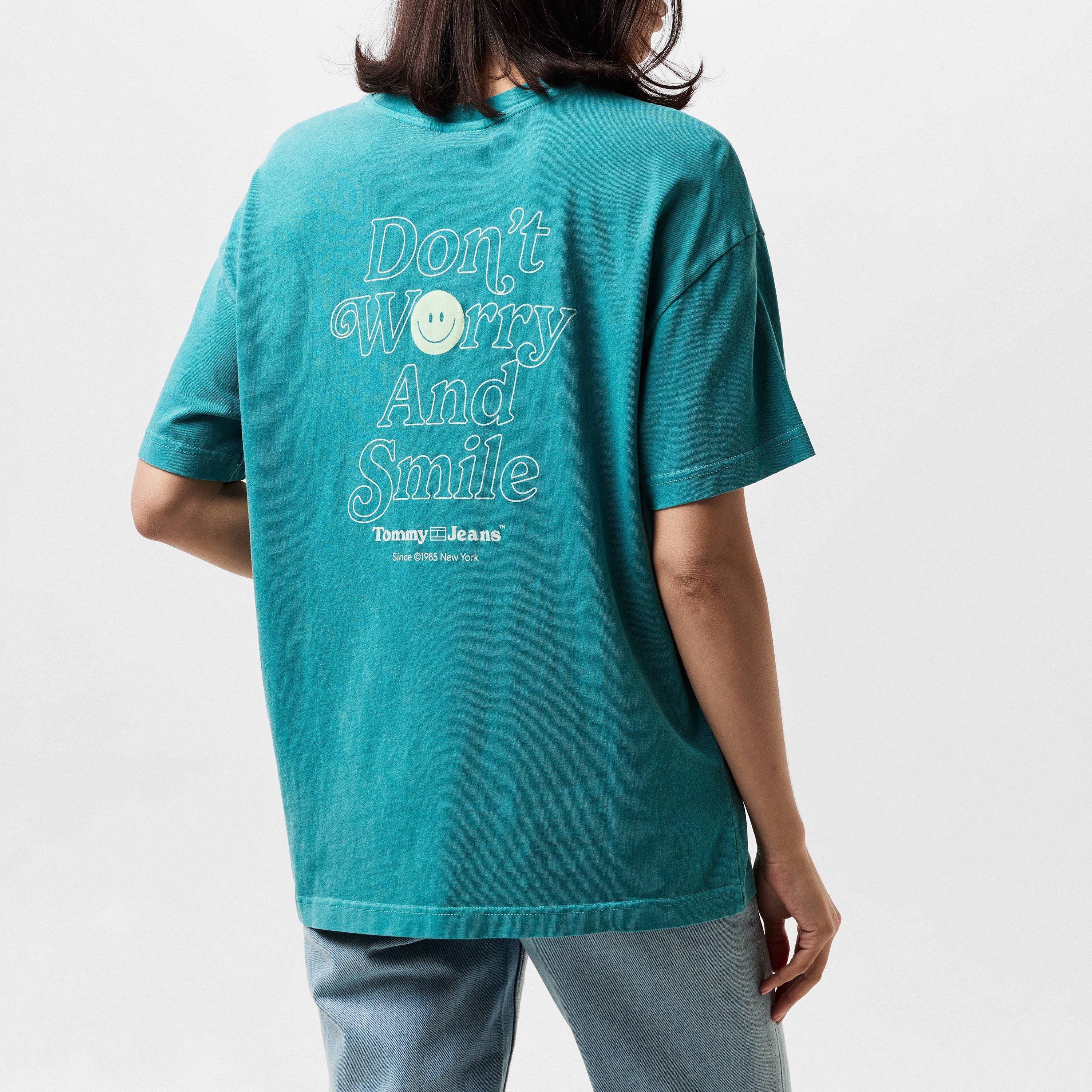 Azul intemporal - Tommy Jeans - Women's Oversized Graphic T-Shirt - 4