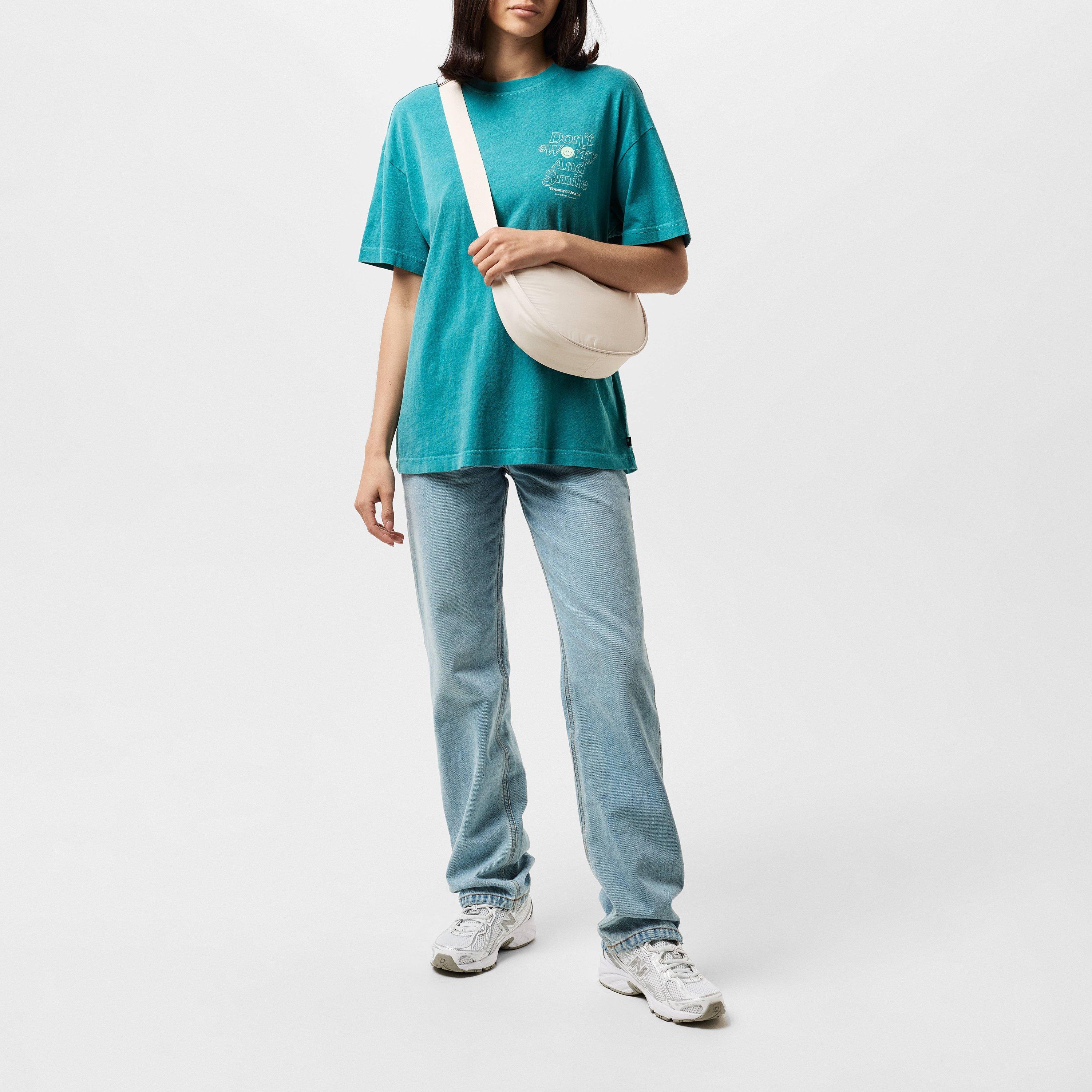 Azul intemporal - Tommy Jeans - Women's Oversized Graphic T-Shirt - 6