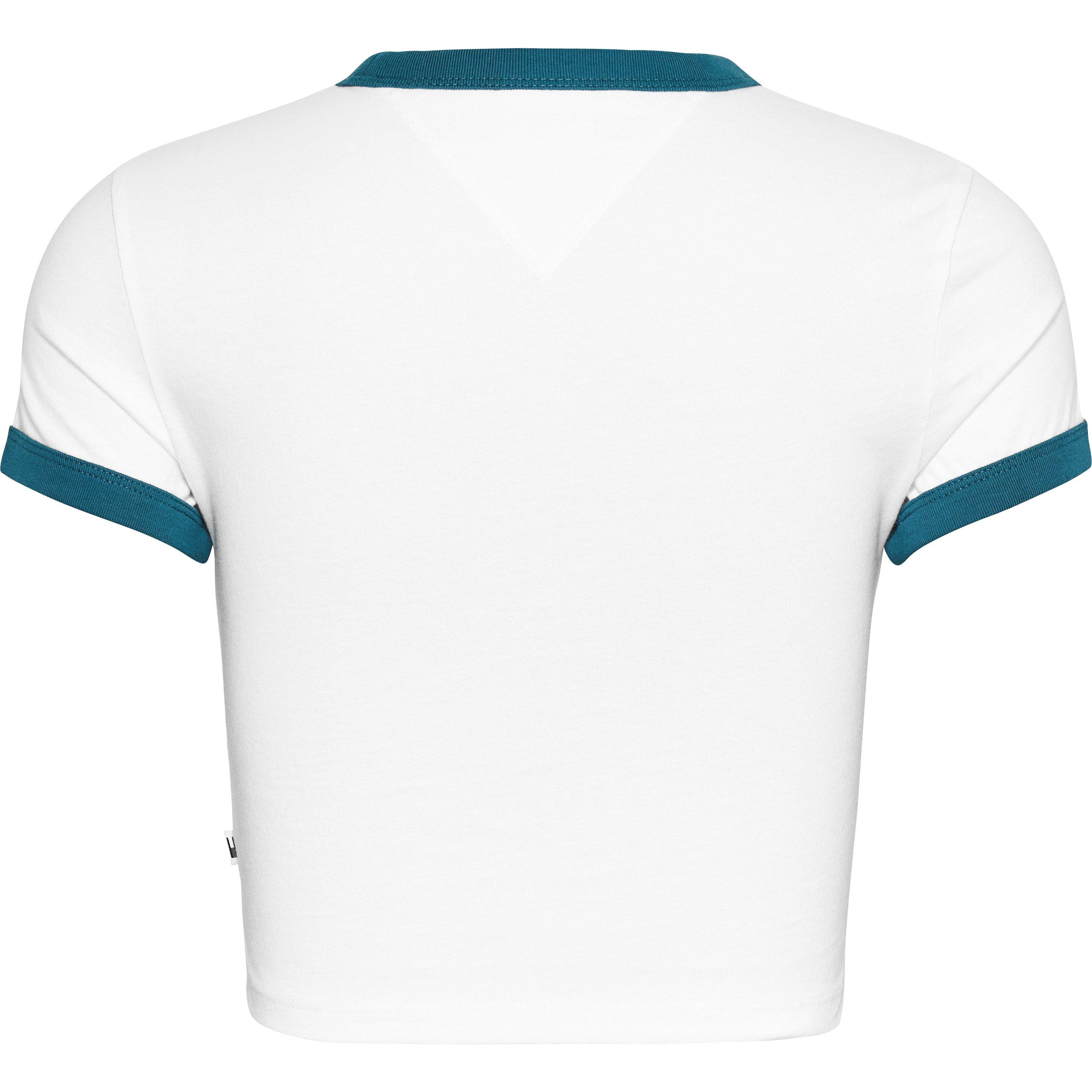 White - Tommy Jeans - Women's Graphic Ringer Crop Top - 2