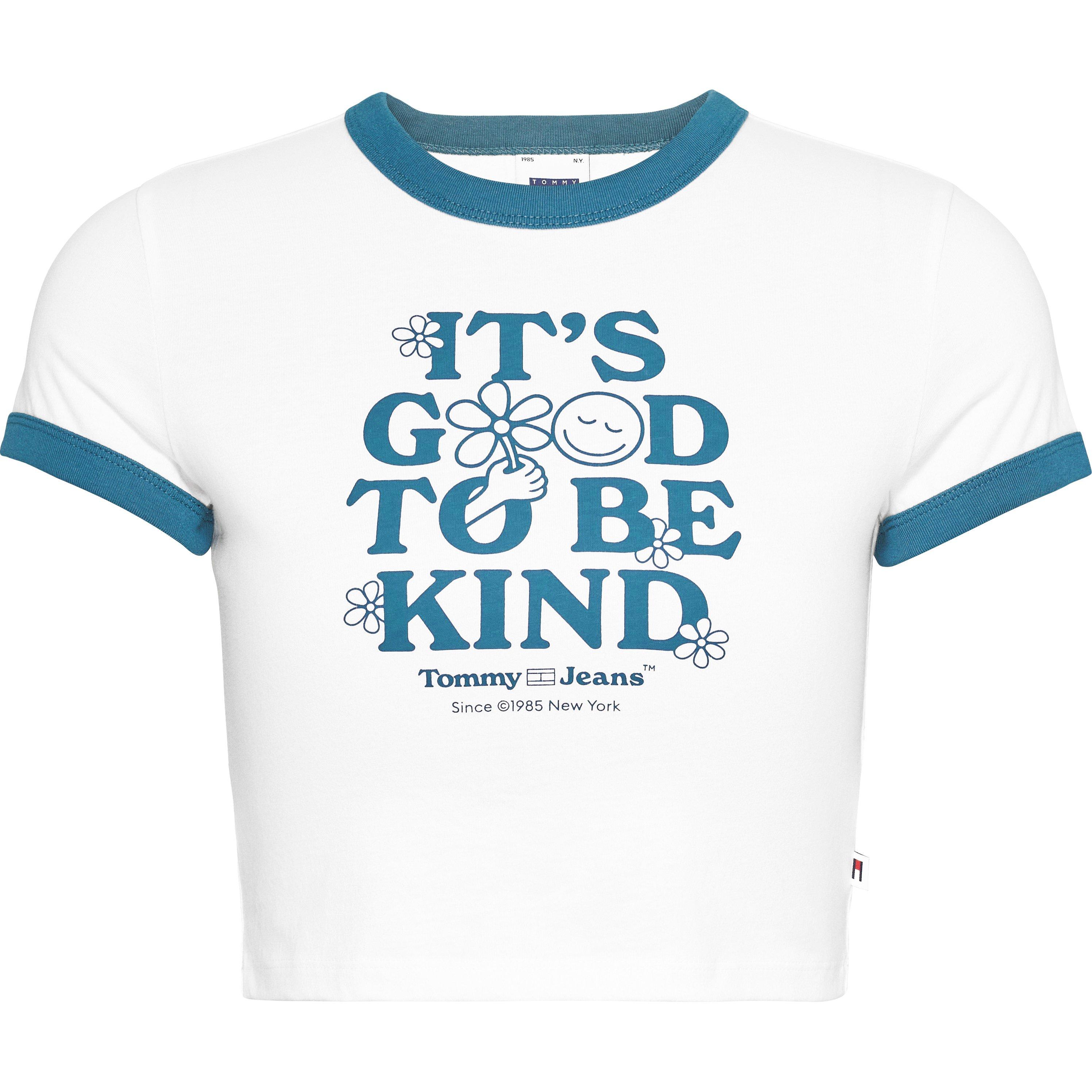 White - Tommy Jeans - Women's Graphic Ringer Crop Top - 7