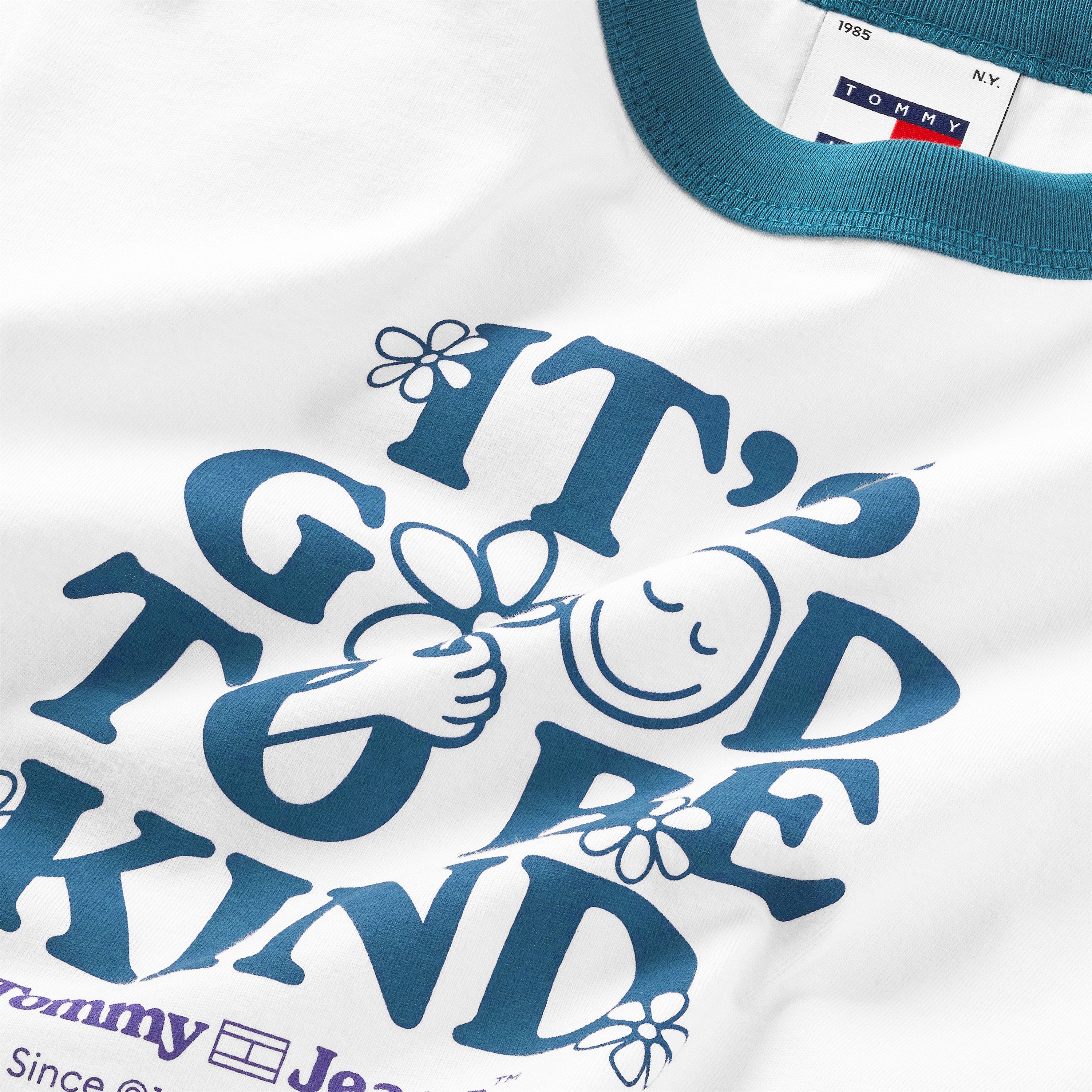 White - Tommy Jeans - Women's Graphic Ringer Crop Top - 9