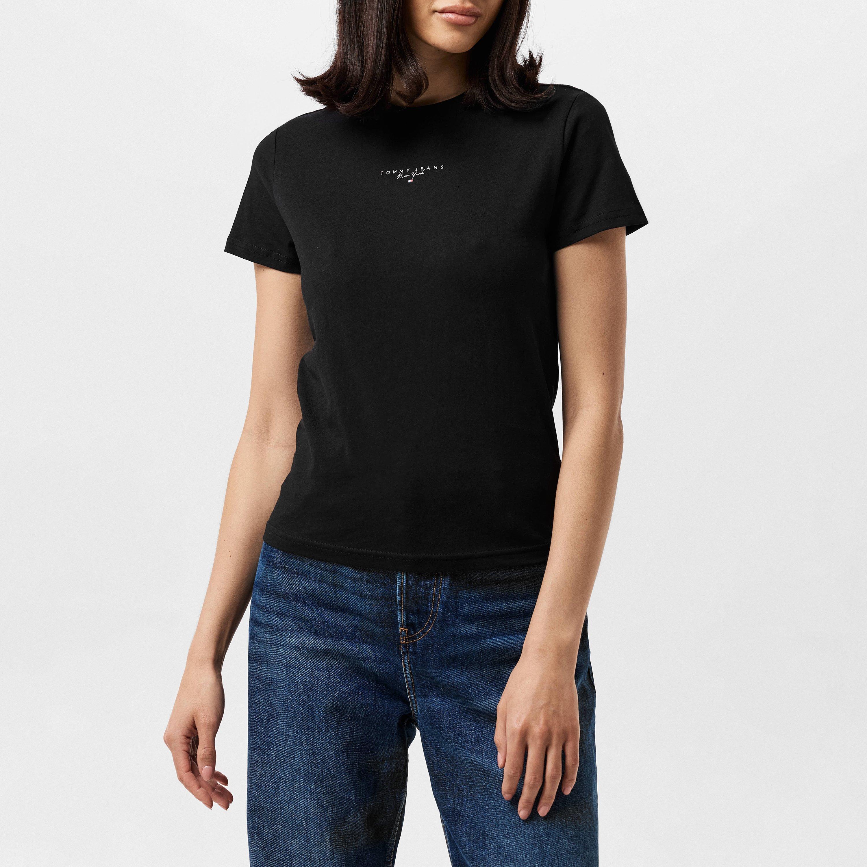 Black - Tommy Jeans - Women's Essentials New York Logo Regular Fit T-Shirt - 3