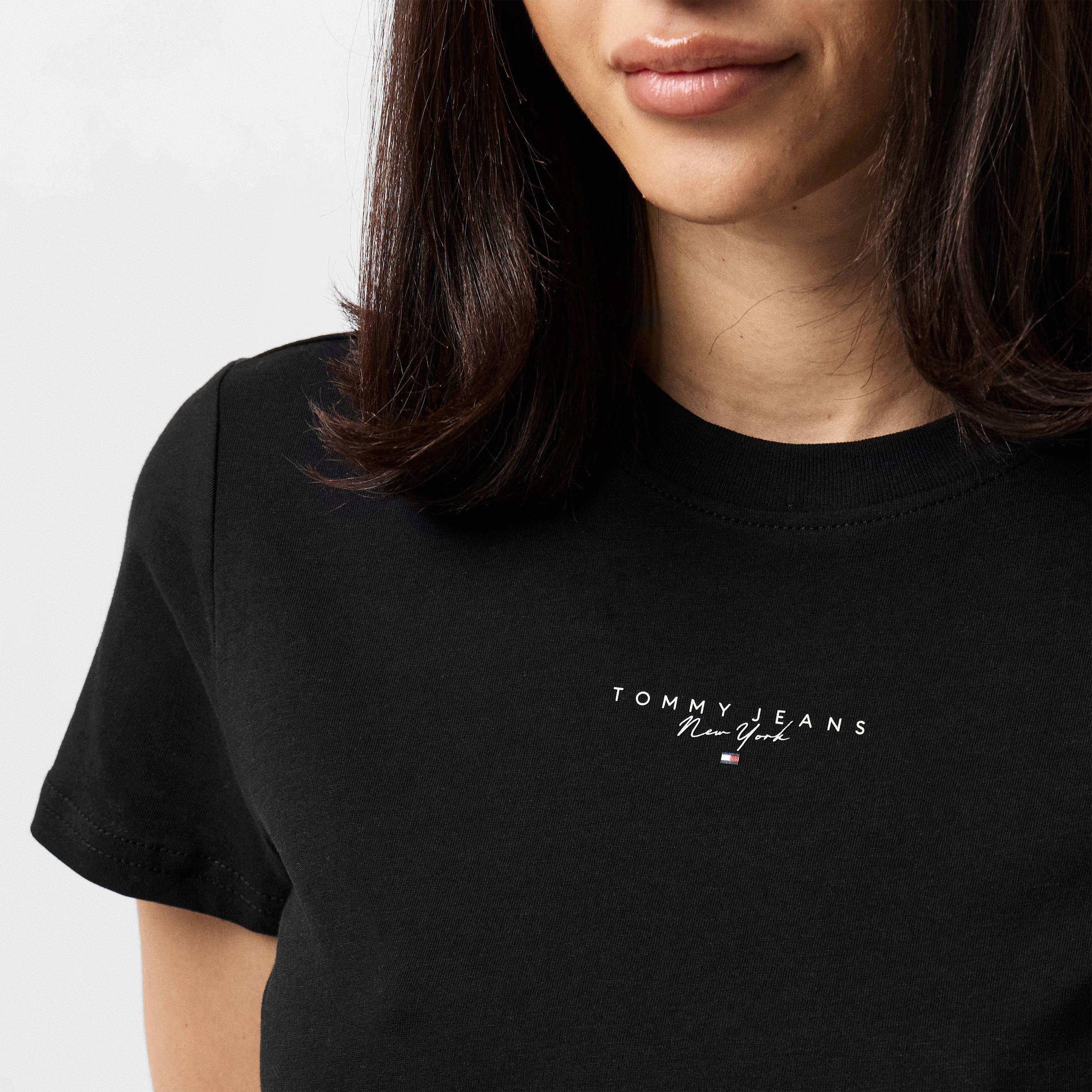 Black - Tommy Jeans - Women's Essentials New York Logo Regular Fit T-Shirt - 5