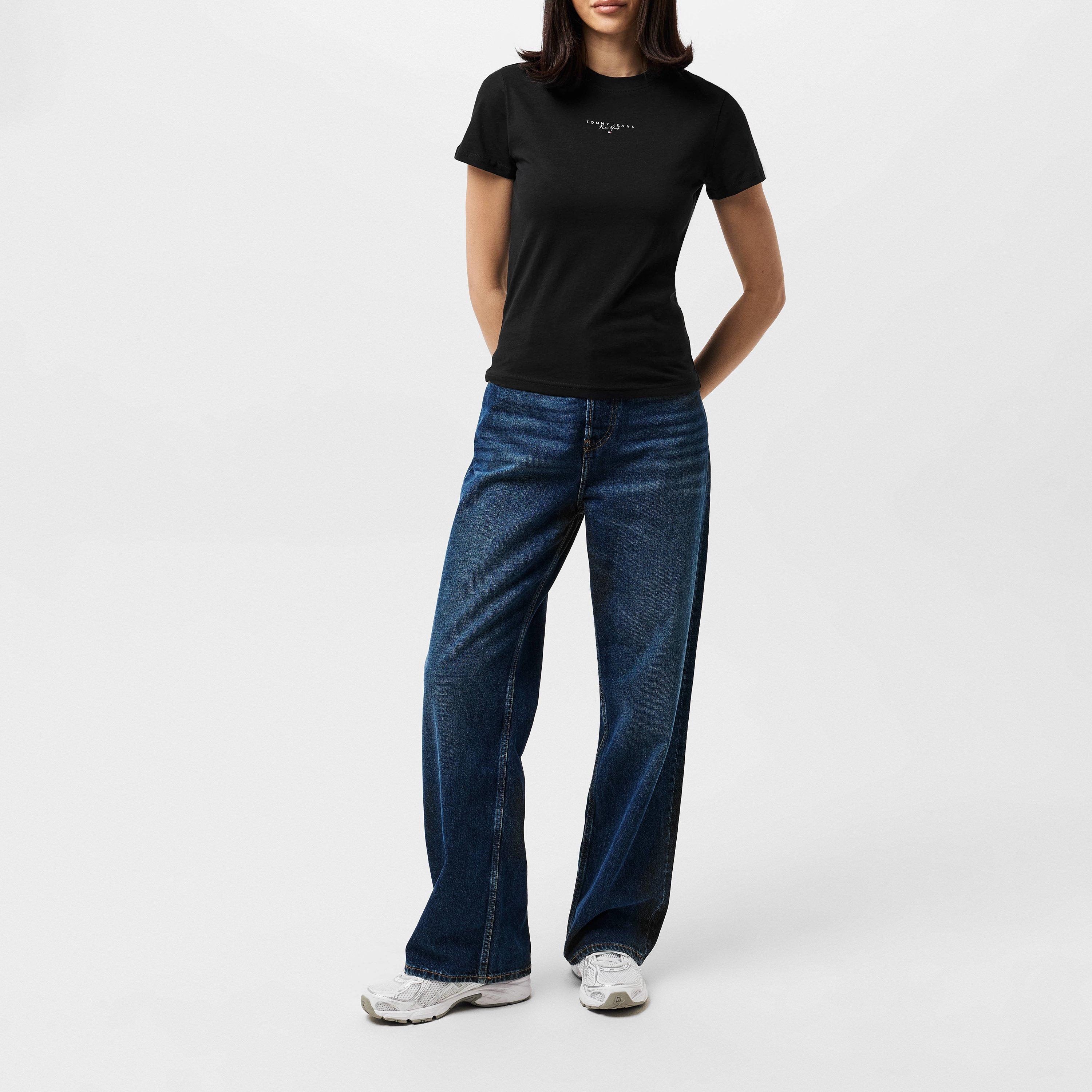 Black - Tommy Jeans - Women's Essentials New York Logo Regular Fit T-Shirt - 6