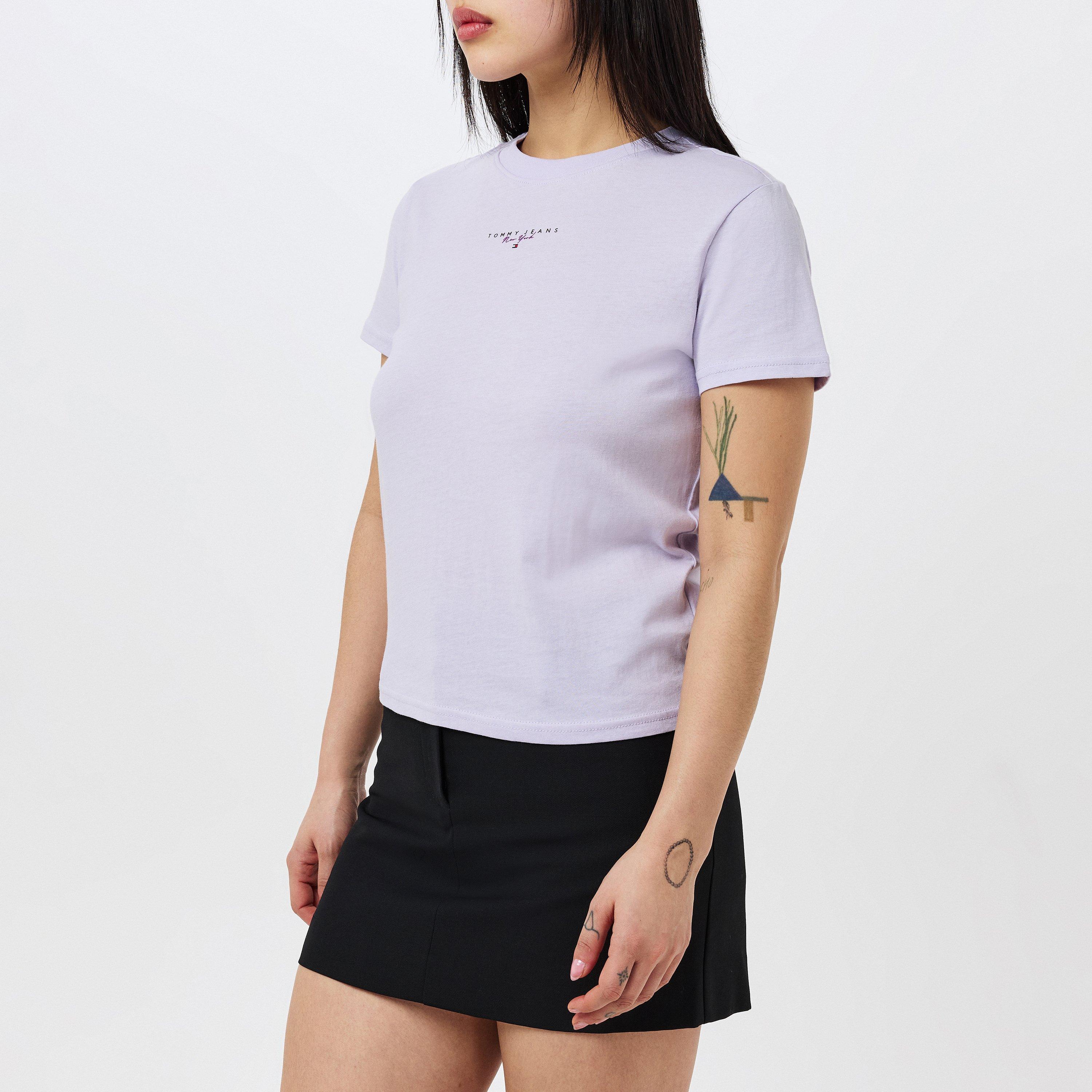 Lavender Flower - Tommy Jeans - Women's Essentials New York Logo Regular Fit T-Shirt - 3