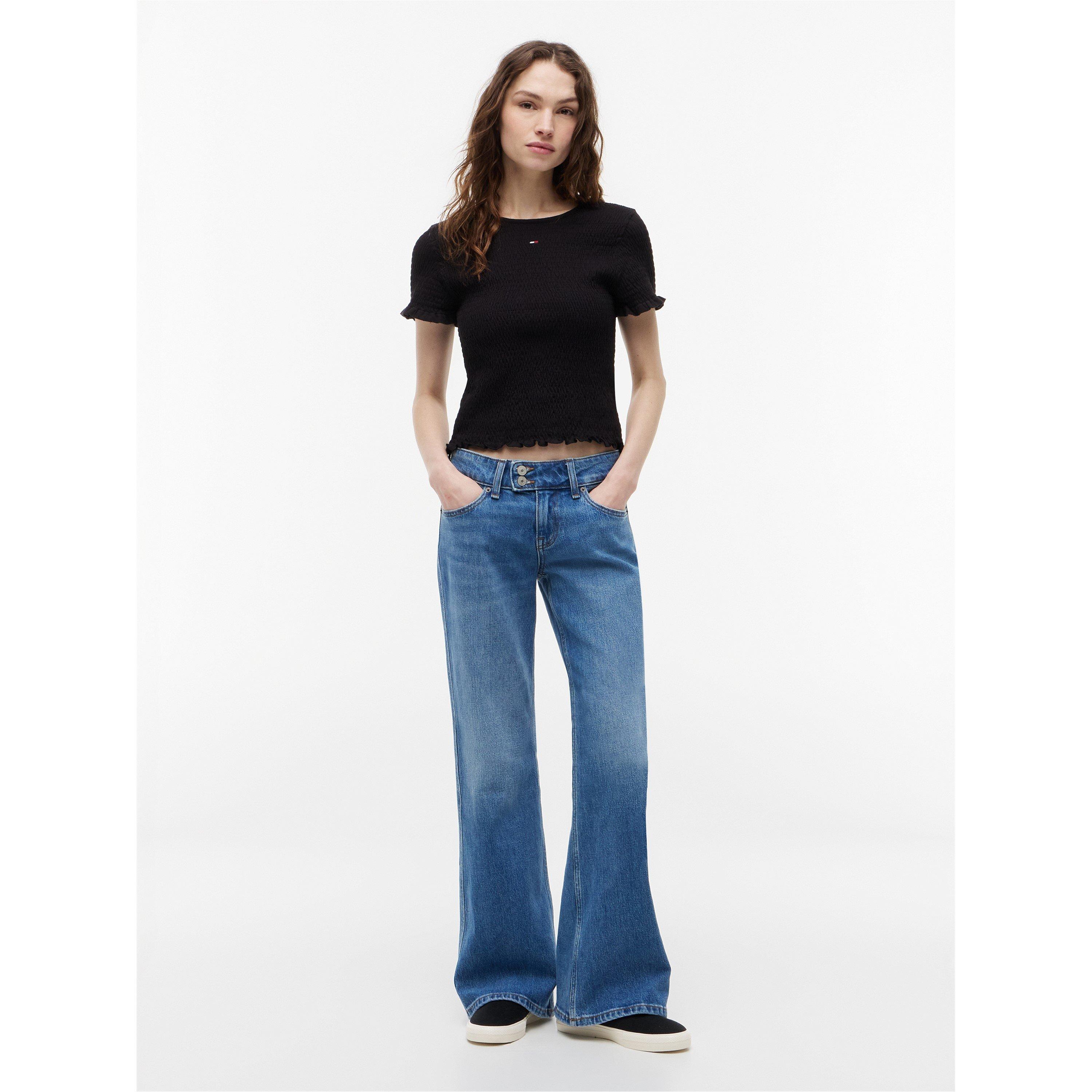 Black - Tommy Jeans - Women's Smock Slim Fit T-Shirt - 3