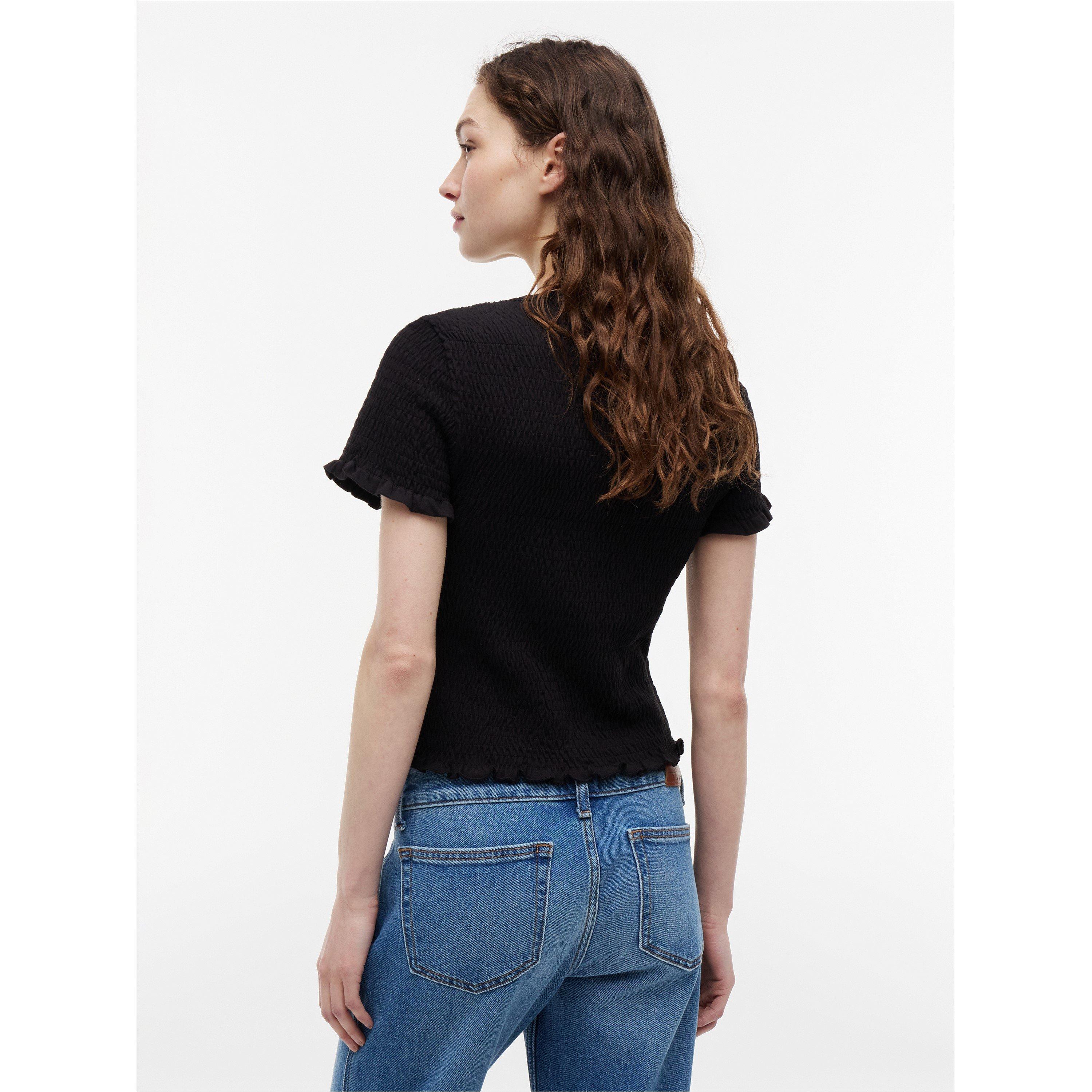 Black - Tommy Jeans - Women's Smock Slim Fit T-Shirt - 5