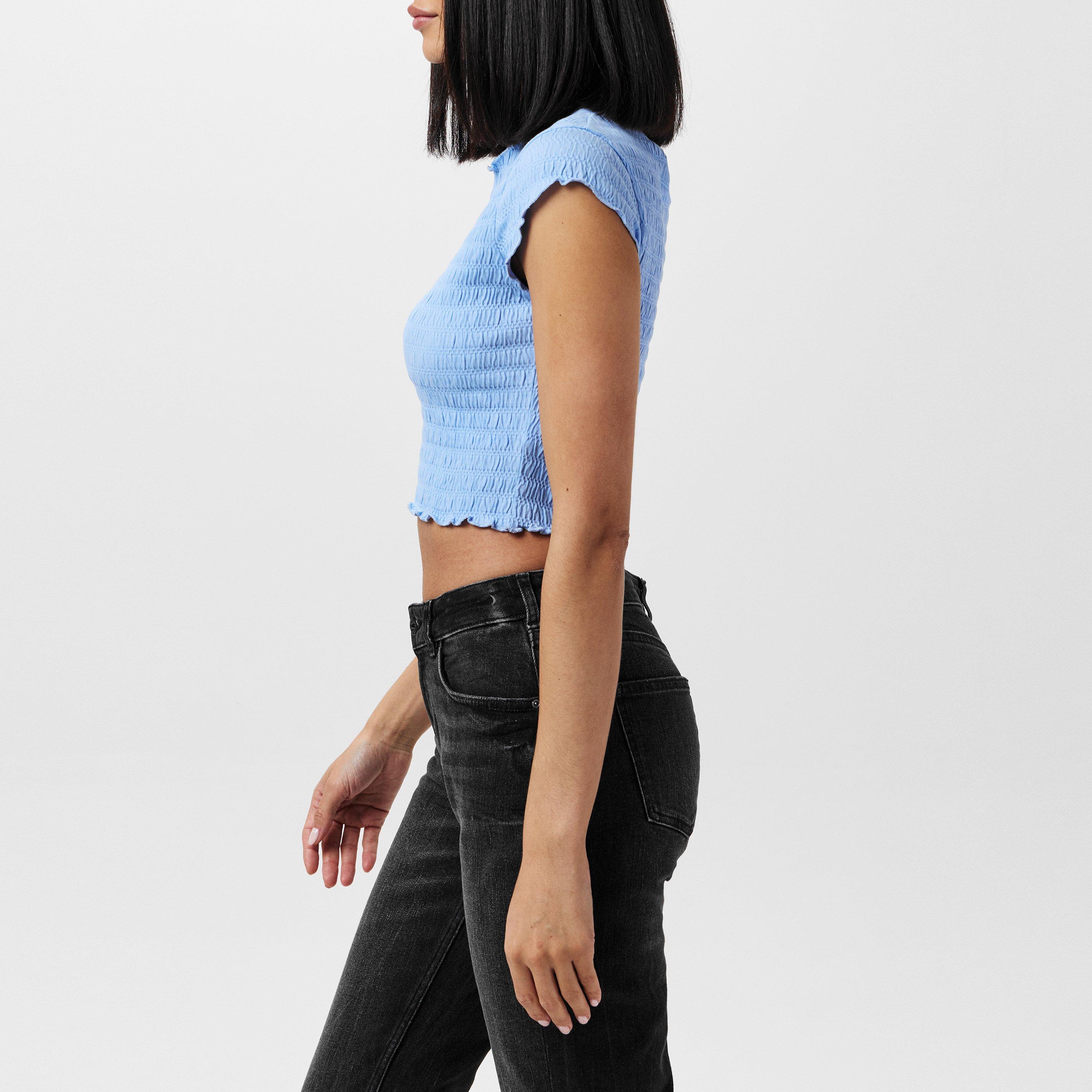 Moderate Blue - Tommy Jeans - Women's Smock Slim Fit T-Shirt - 2