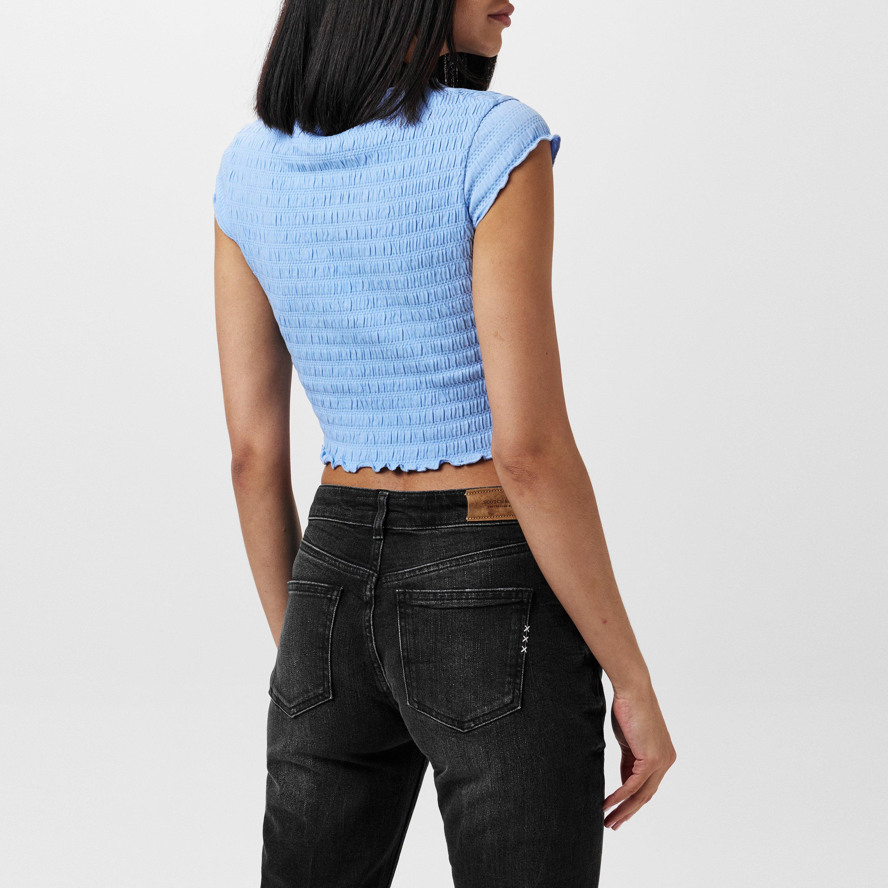 Moderate Blue - Tommy Jeans - Women's Smock Slim Fit T-Shirt - 3