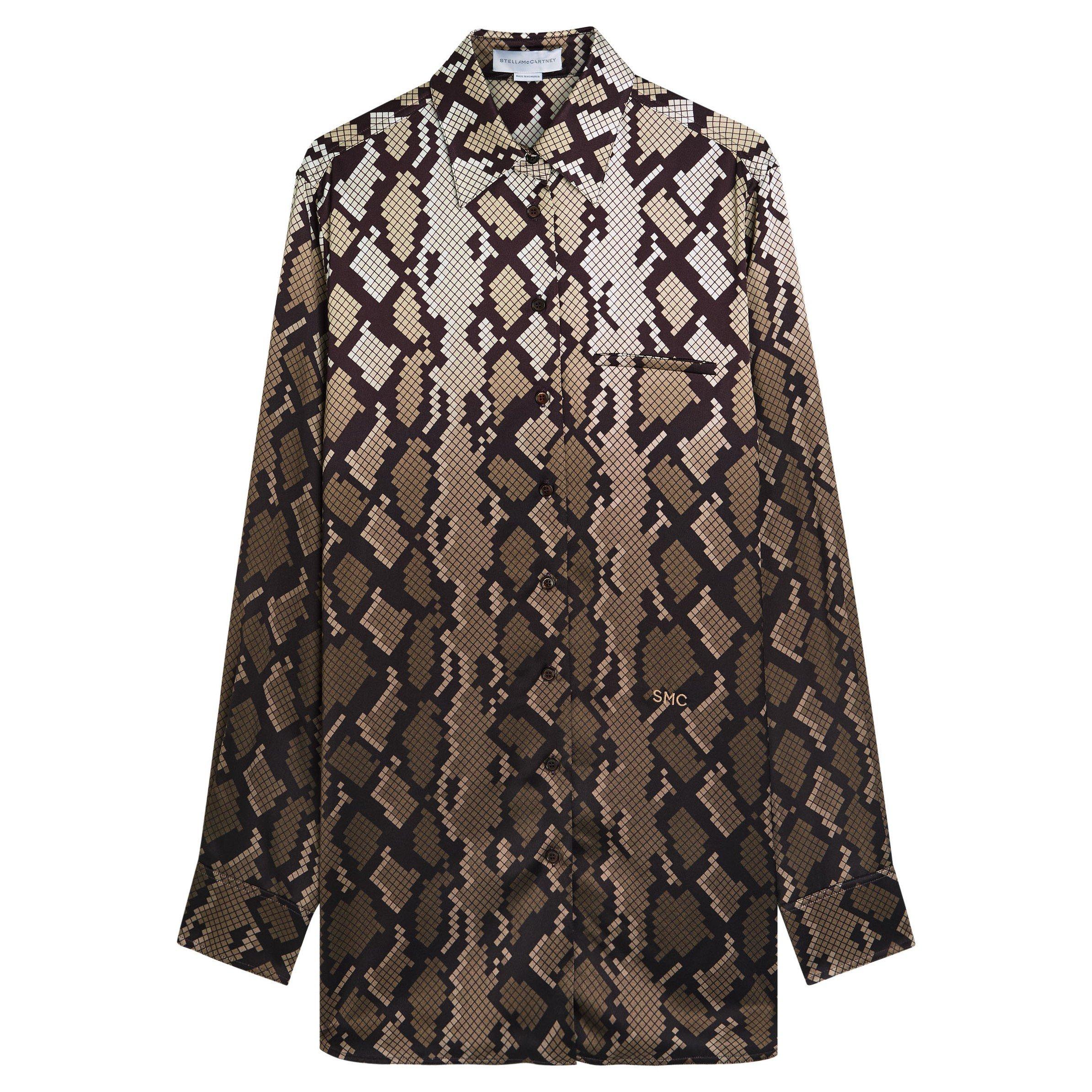 BROWN AND OTHER - Stella McCartney - SNAKE PRINT SHIRT