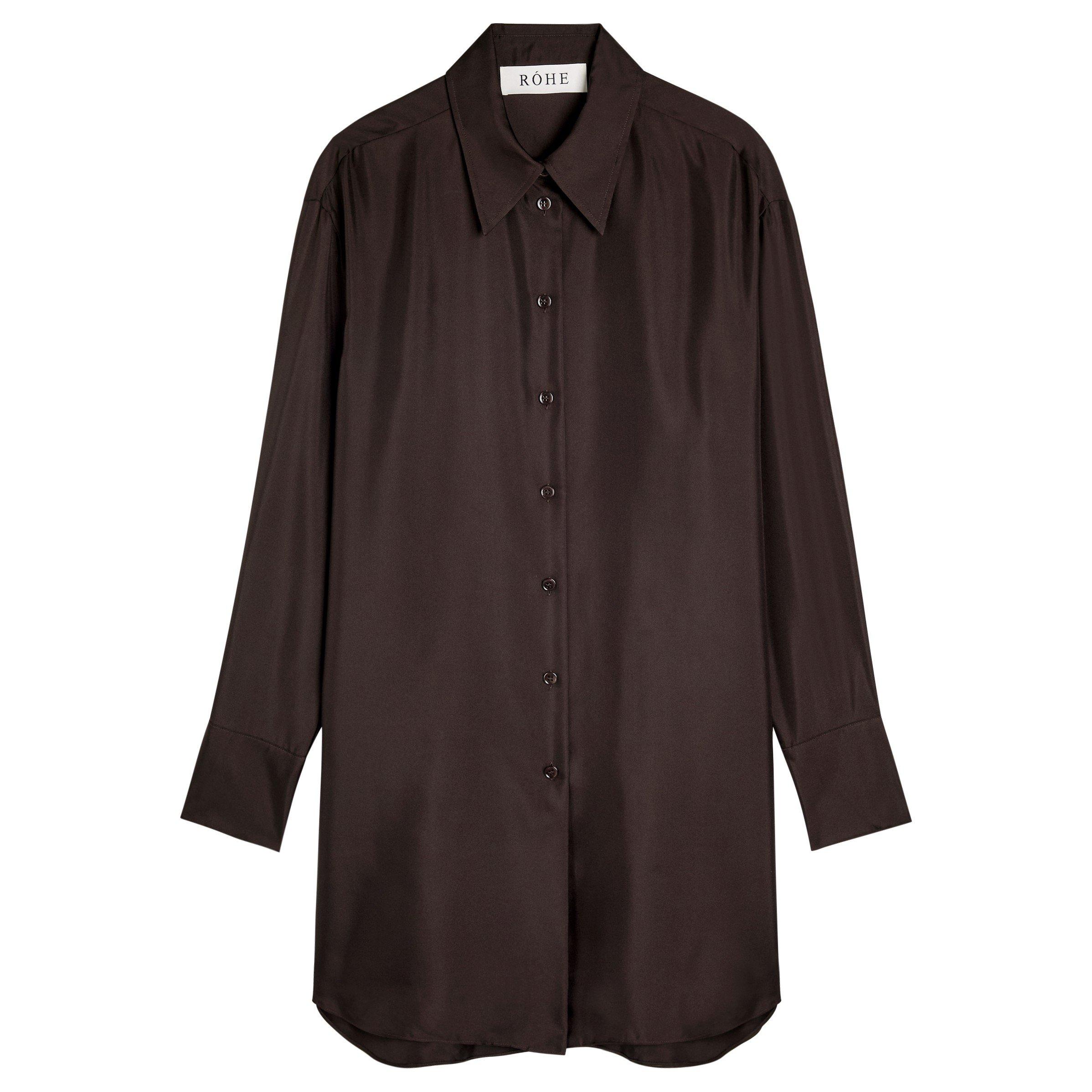 BROWN OTHER - Rohe - OVERSIZED SILK SHIRT