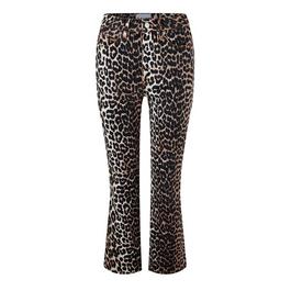 Ganni Leopard Betzy Cropped Jeans