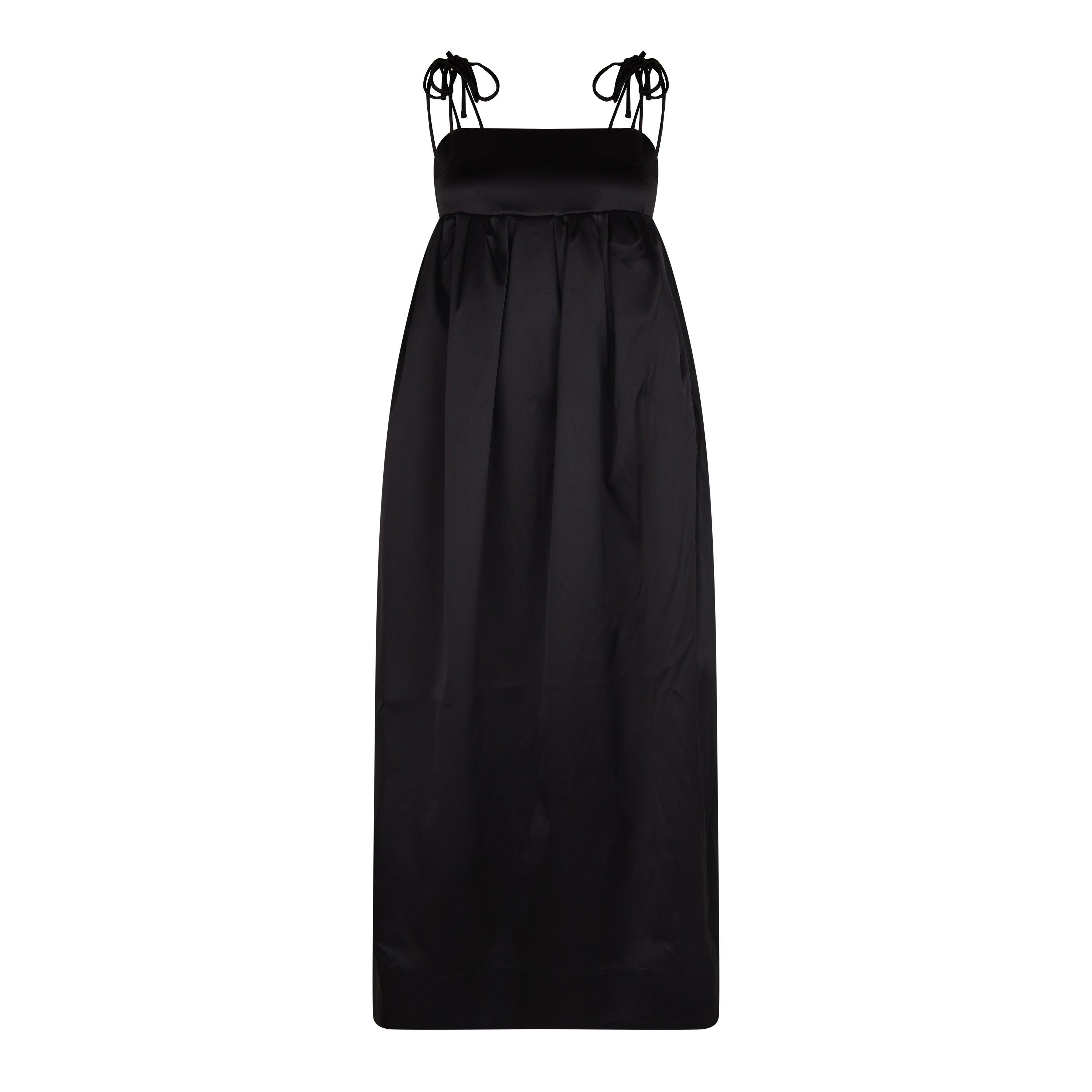 Black - Ganni - Satin Dress - 5