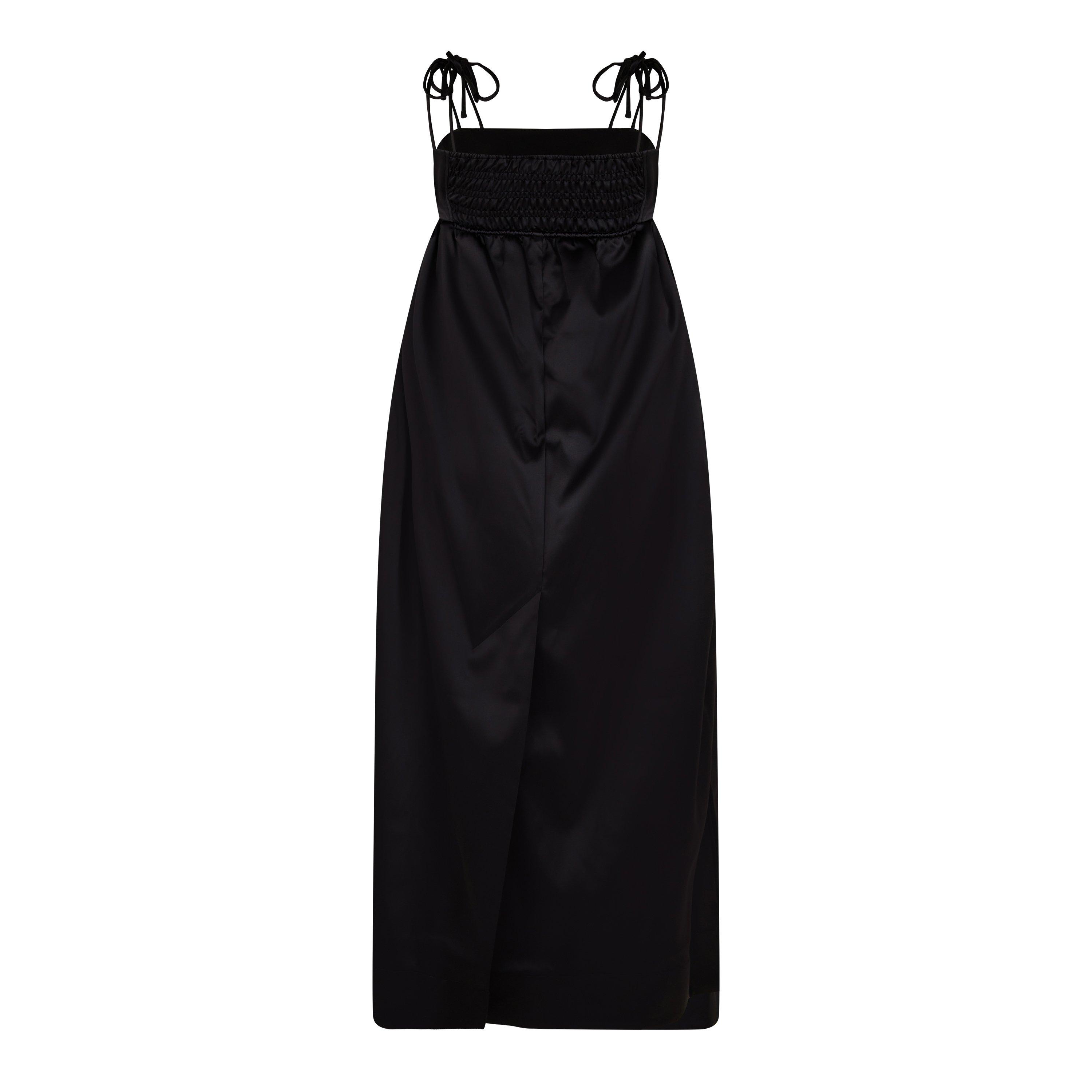 Black - Ganni - Satin Dress - 6