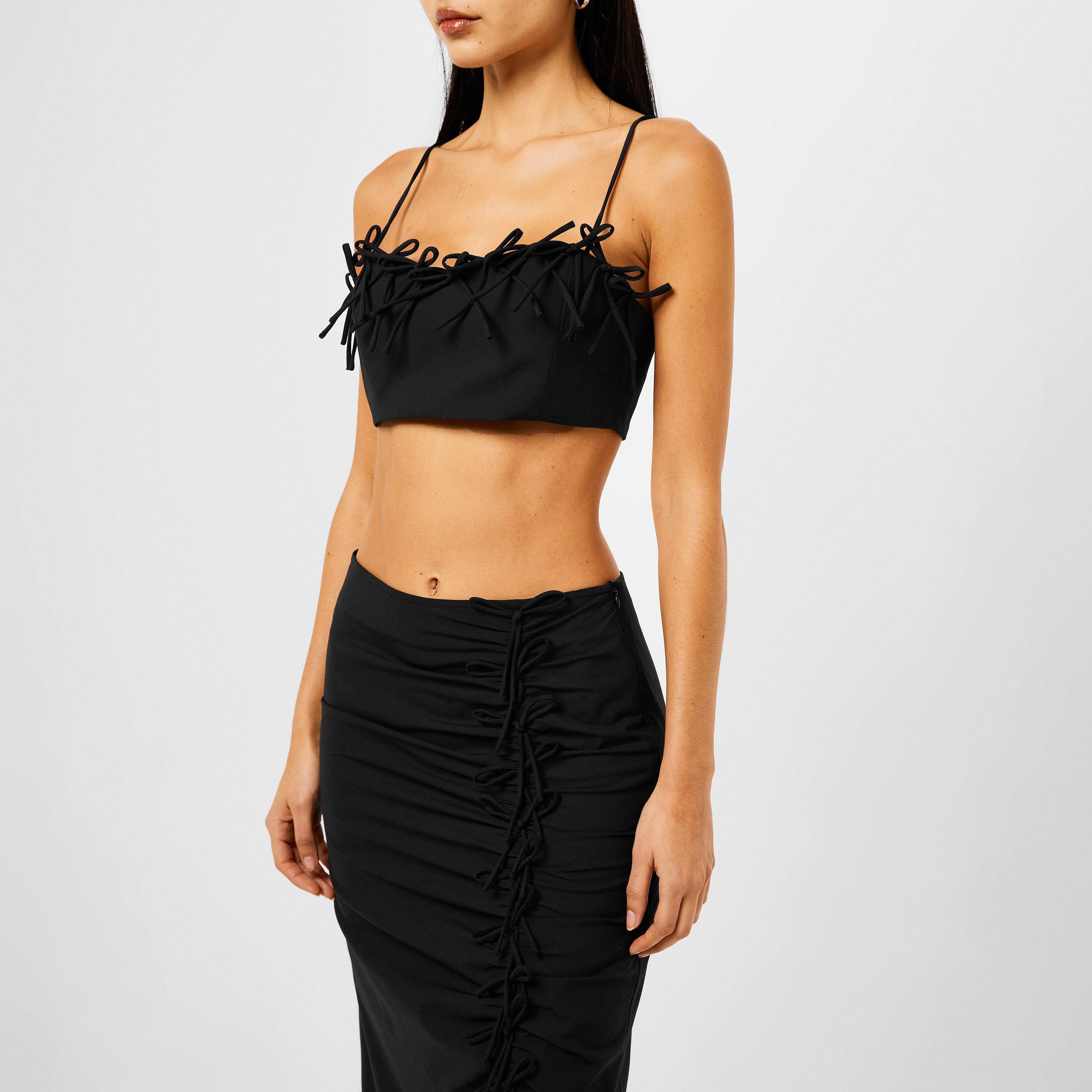Black - Ganni - Bow Bralette - 1