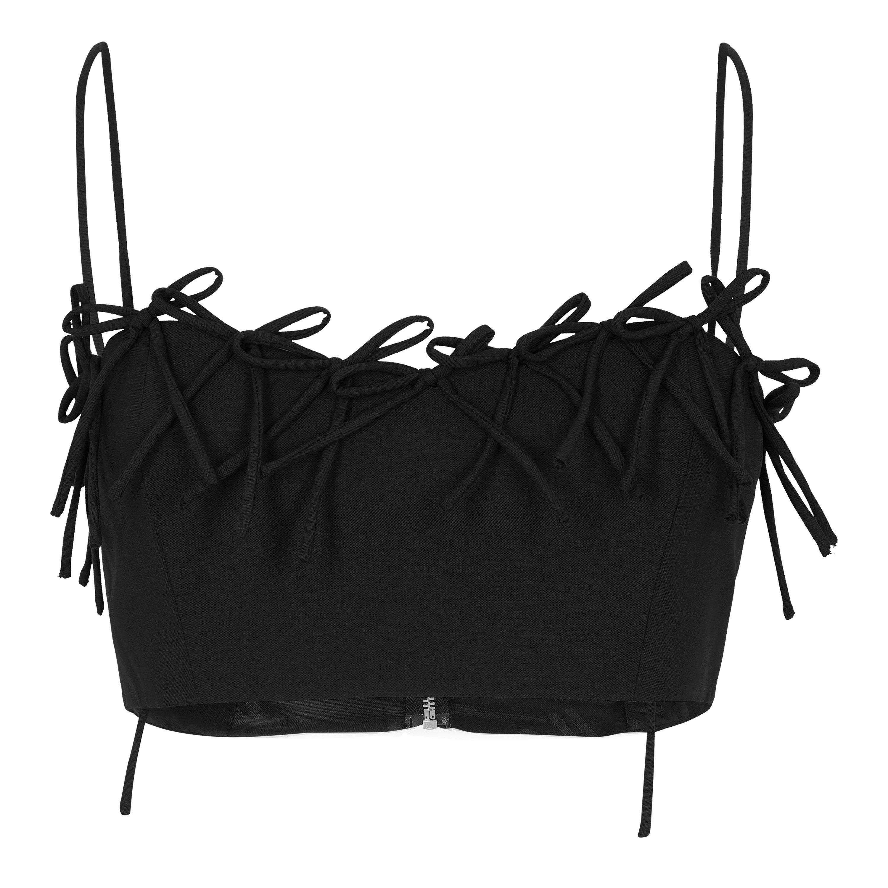 Black - Ganni - Bow Bralette - 4