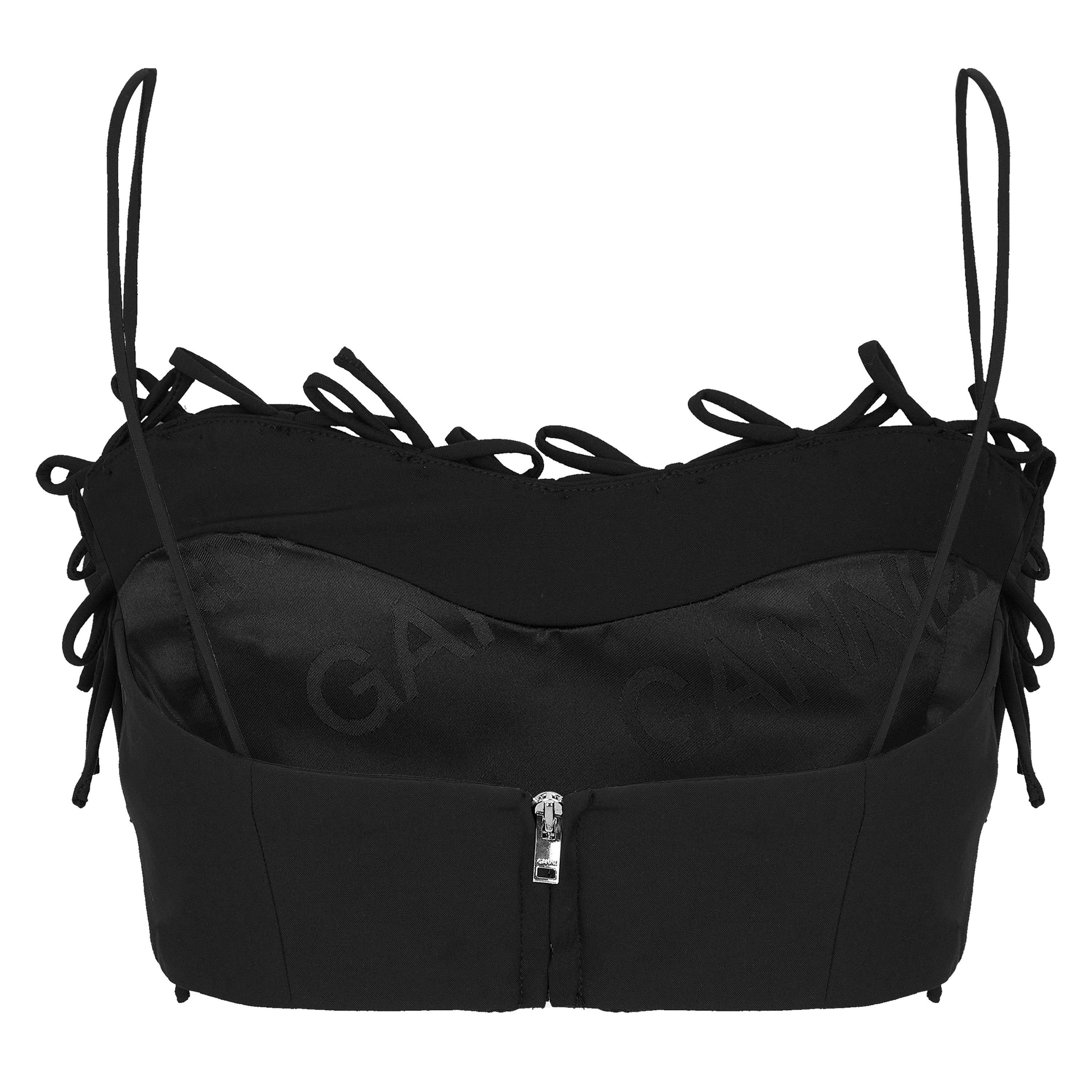 Black - Ganni - Bow Bralette - 5