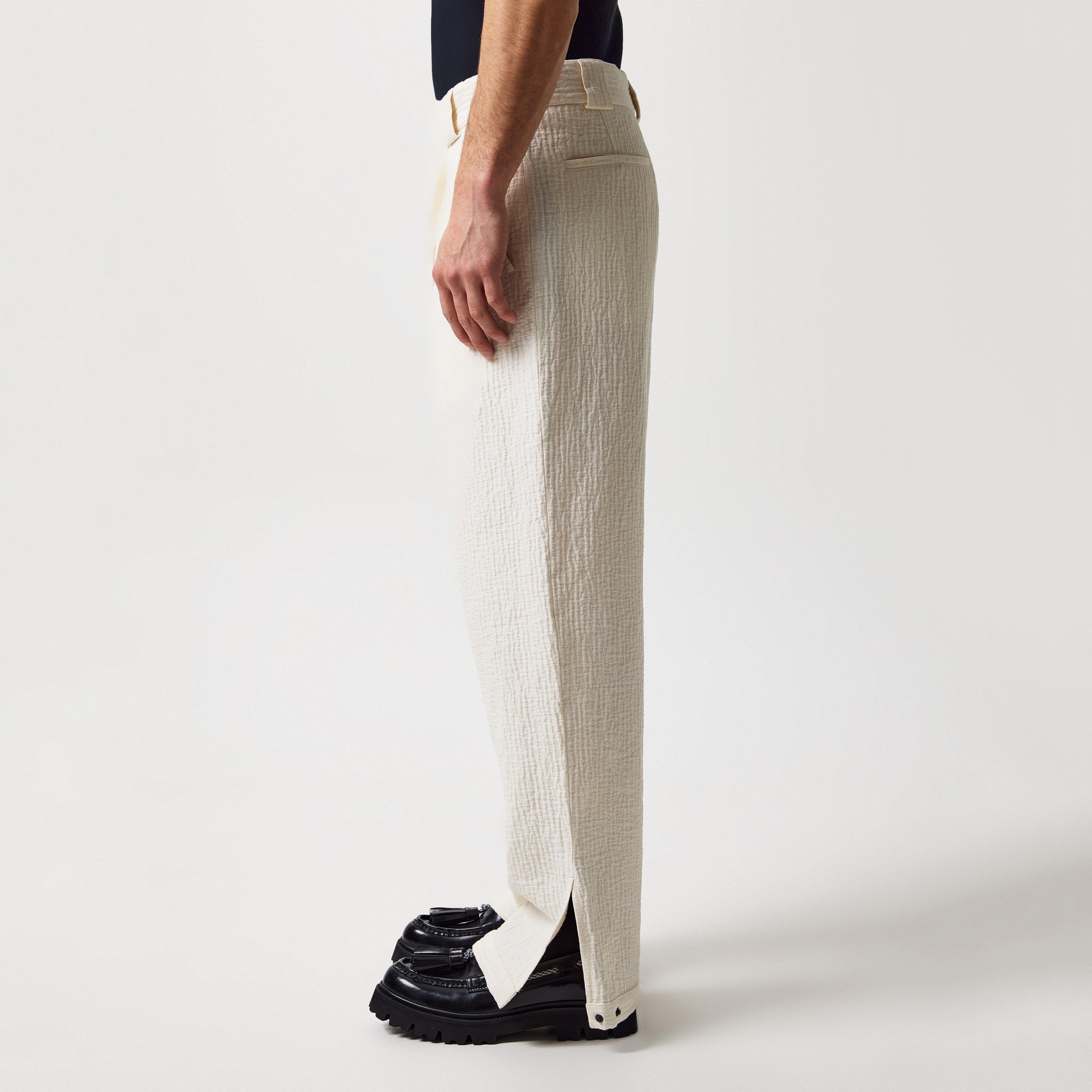 Off White - Emporio Armani - Men's Vacay Wide Leg Trousers - 5