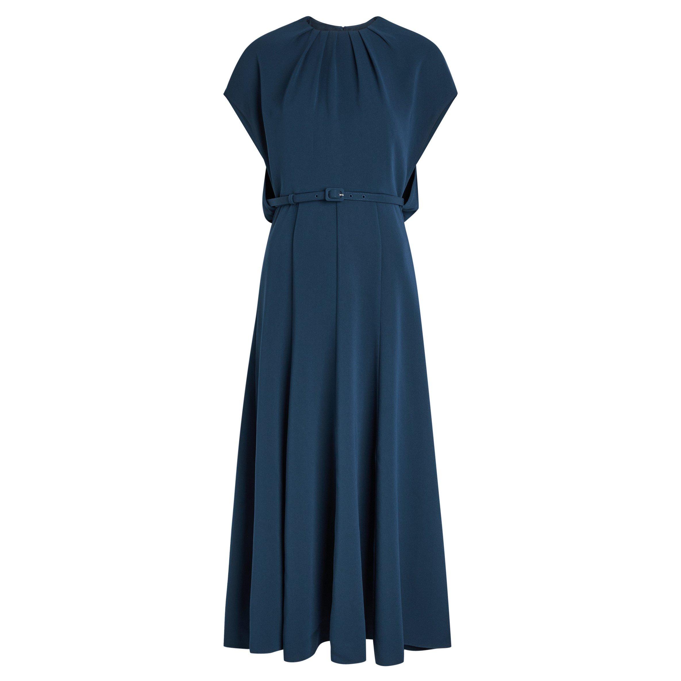 NAVY - Roland Mouret - SD LIGHT SS CADY CREPE MIDI DR