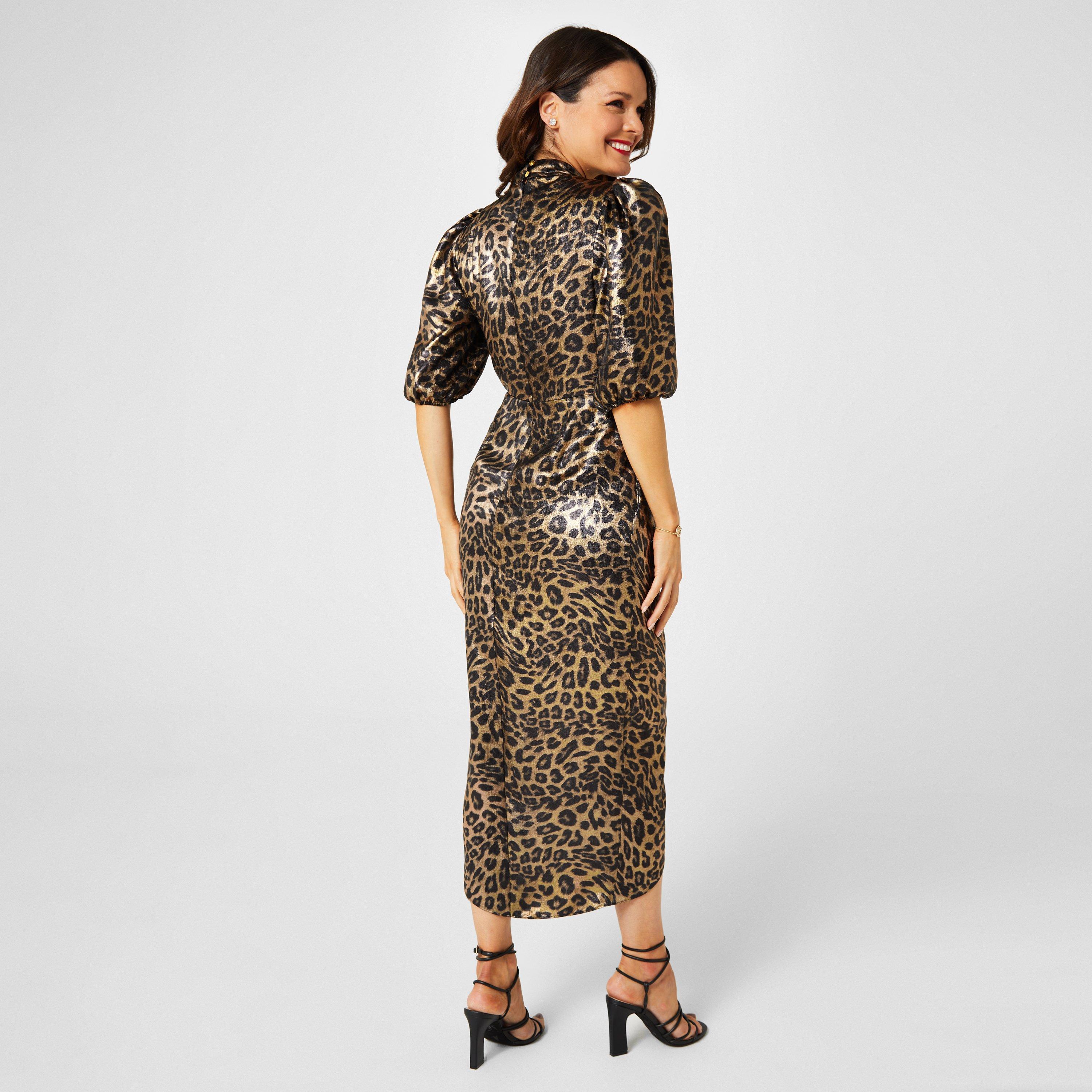 Leopardenmuster - Biba - Biba x Tess Daly Foil Leopard Dress - 3