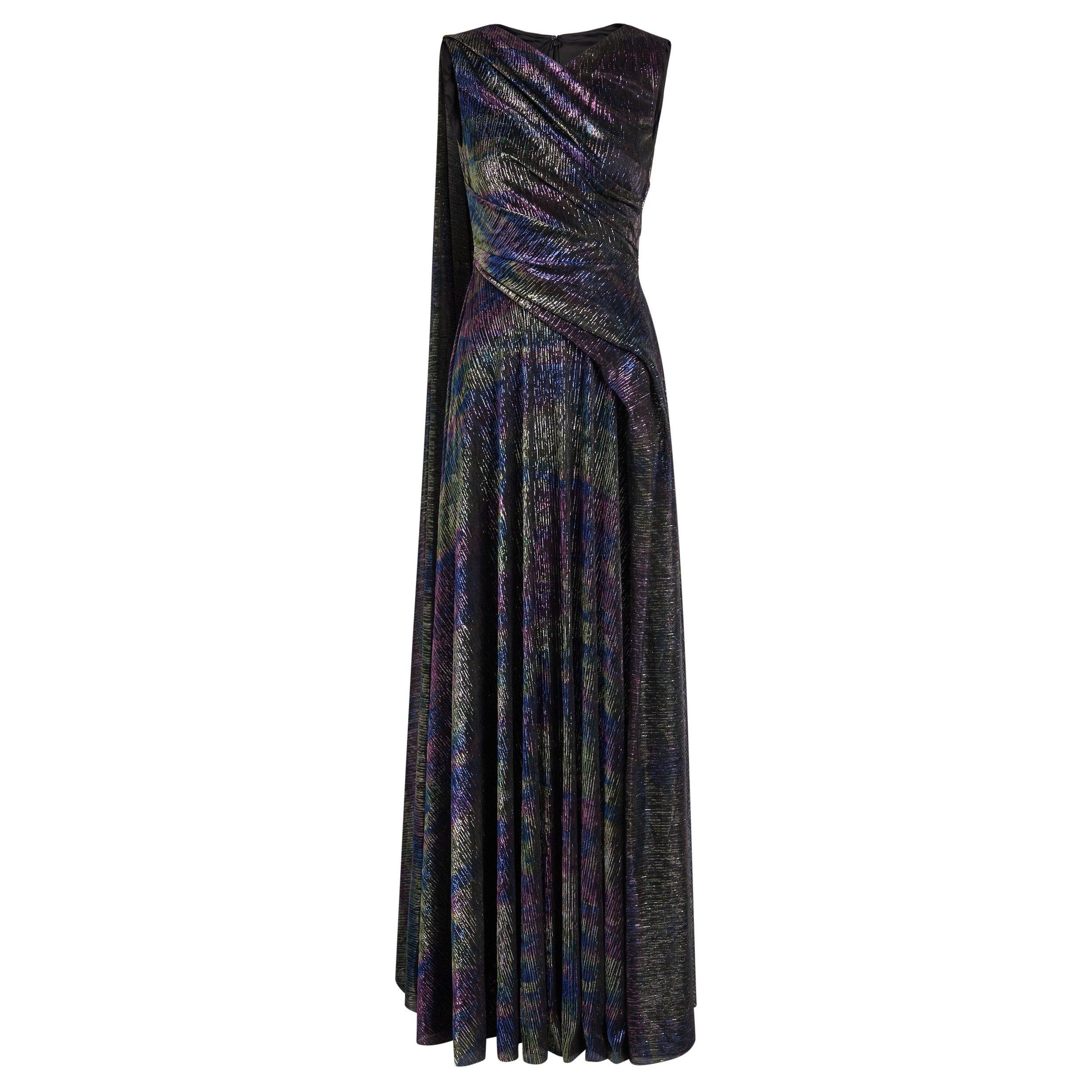 MULTICOLOURED 1 - Talbot Runhof - LD CROSS CAPE MET EVNING DRESS