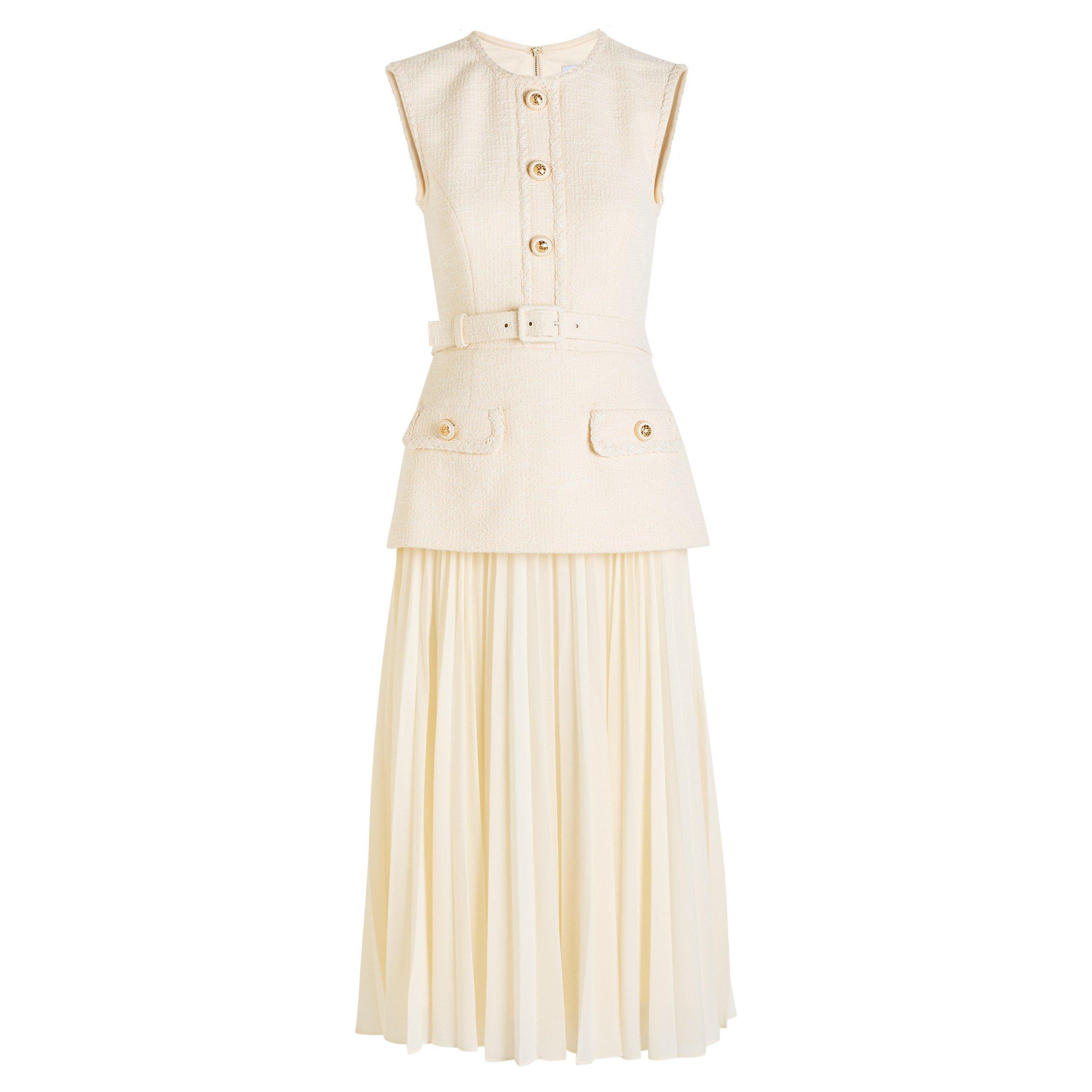 CREAM - Rebecca Vallance - SD SLVLESS BUTTON UP JONIE MID