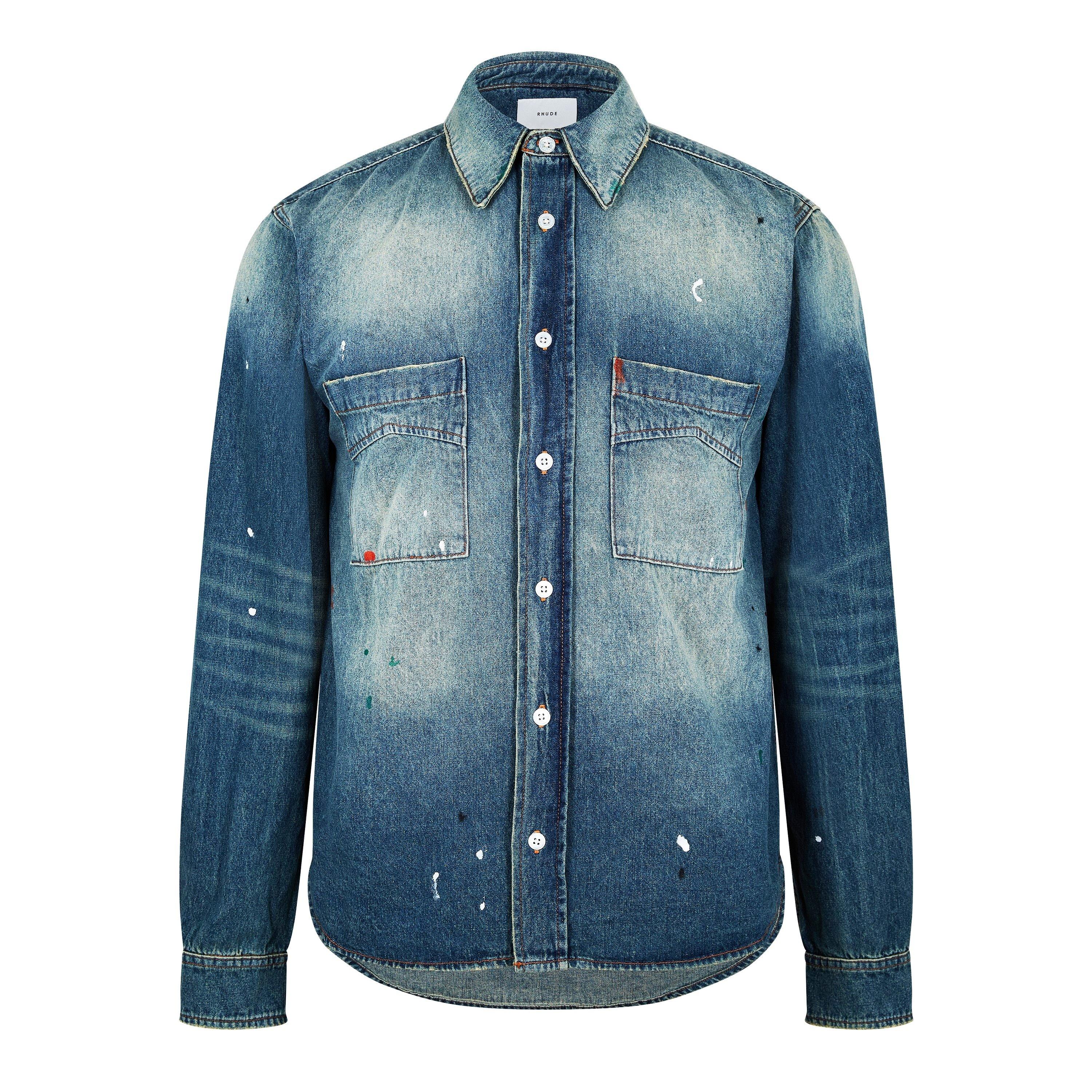 Indigo - Rhude - Classic Denim Shirt - 4