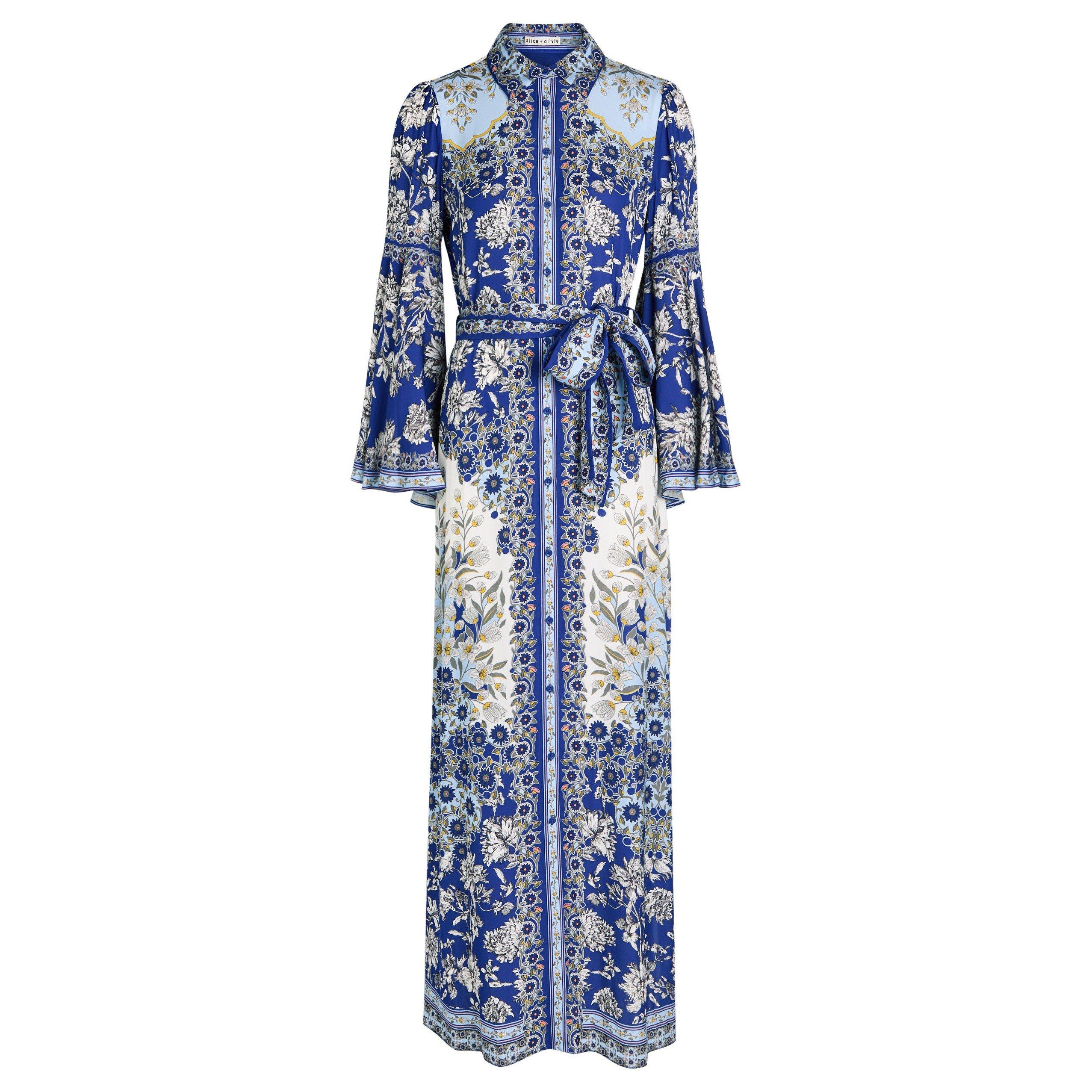 BLUE AND OTHER - Alice And Olivia - LD CHASSIDY OVRSZ SHIRT DRESS
