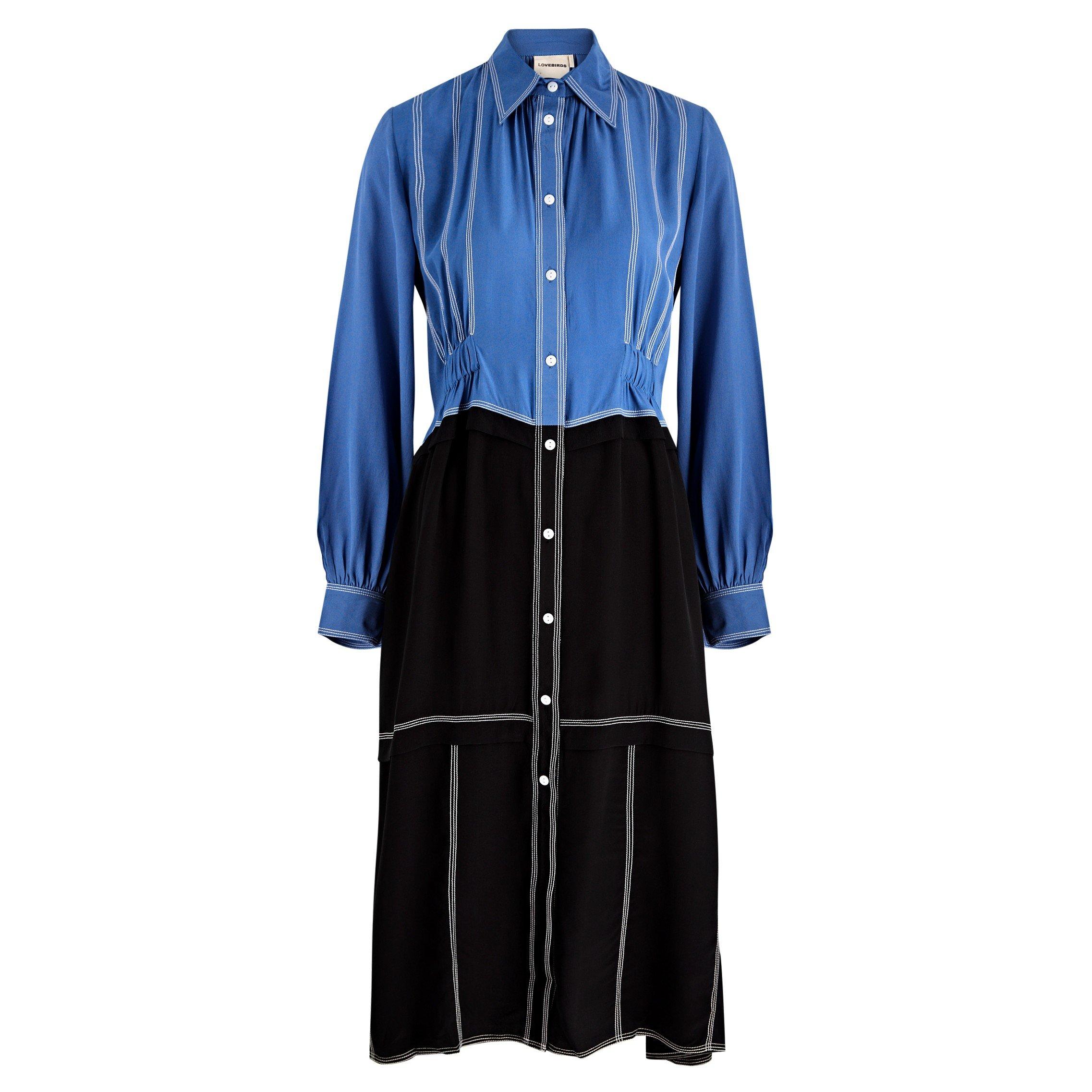 BLACK AND OTHER - Lovebirds - Electric Blue and Black Dress