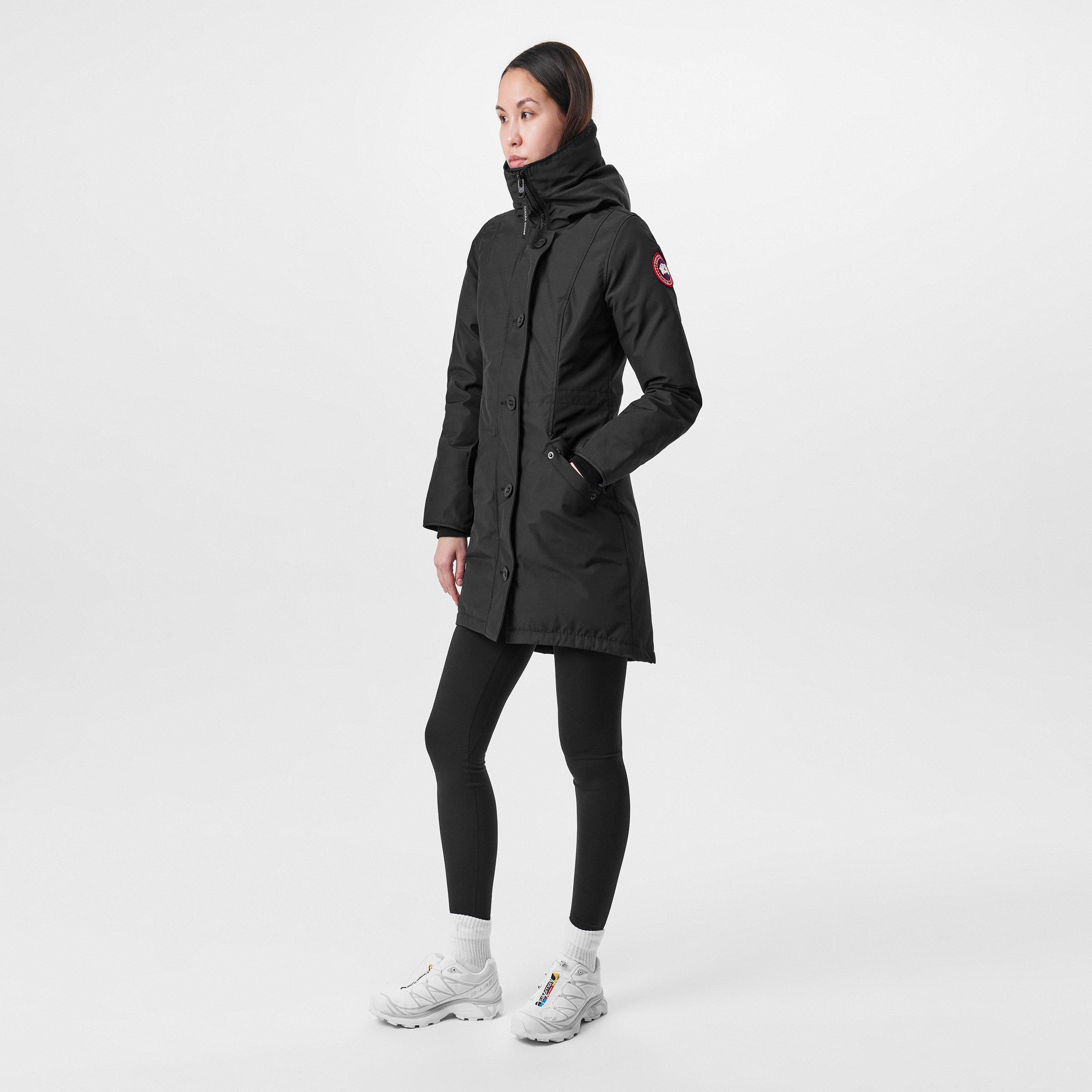 Black/Black 61 - Canada Goose - Women's Shelburne Water Resistant Arctic Tech Duck Down Mid-Length Hooded Parka - 6