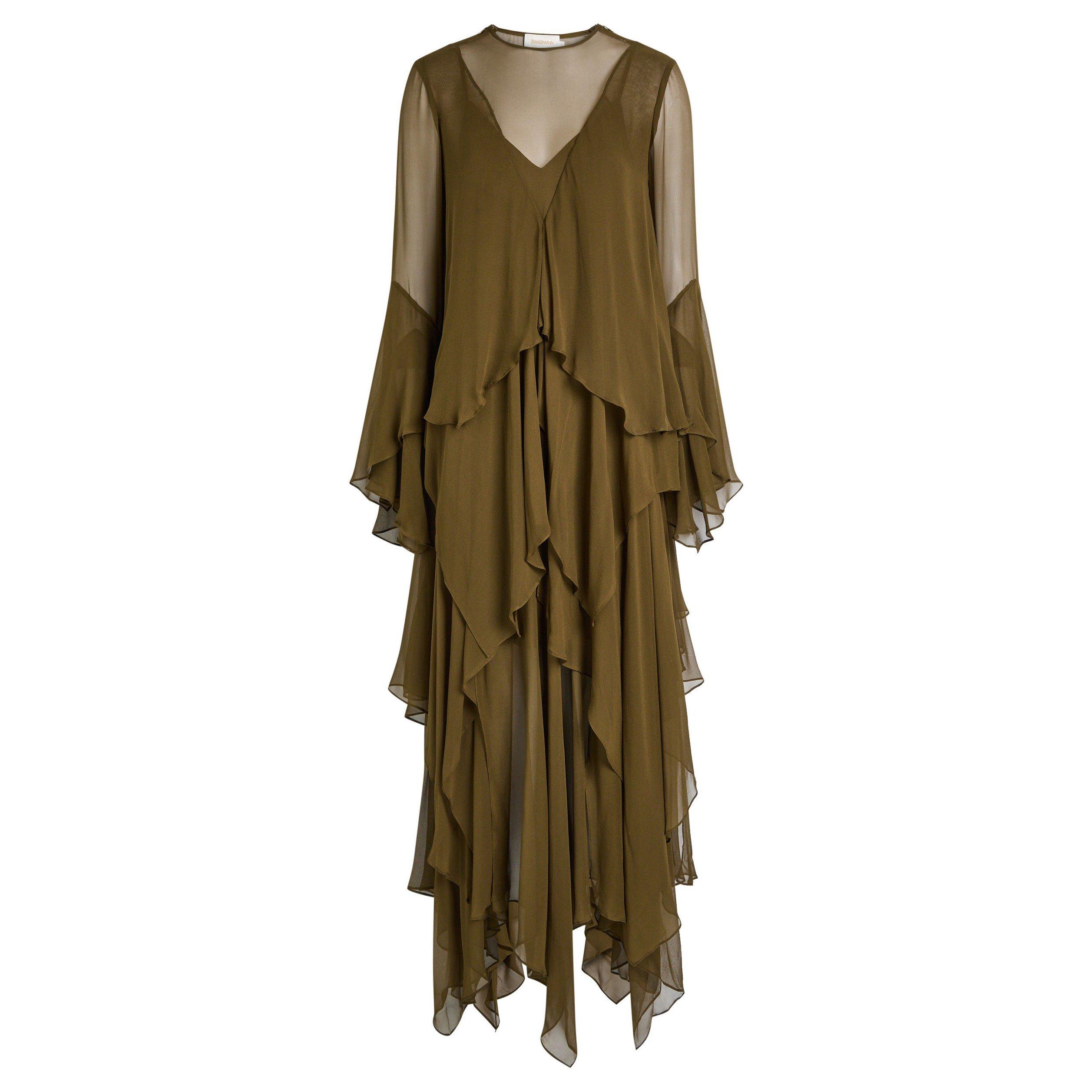 GREEN OTHER - Zimmermann - MEMENTO CASCADING MAXI DRESS